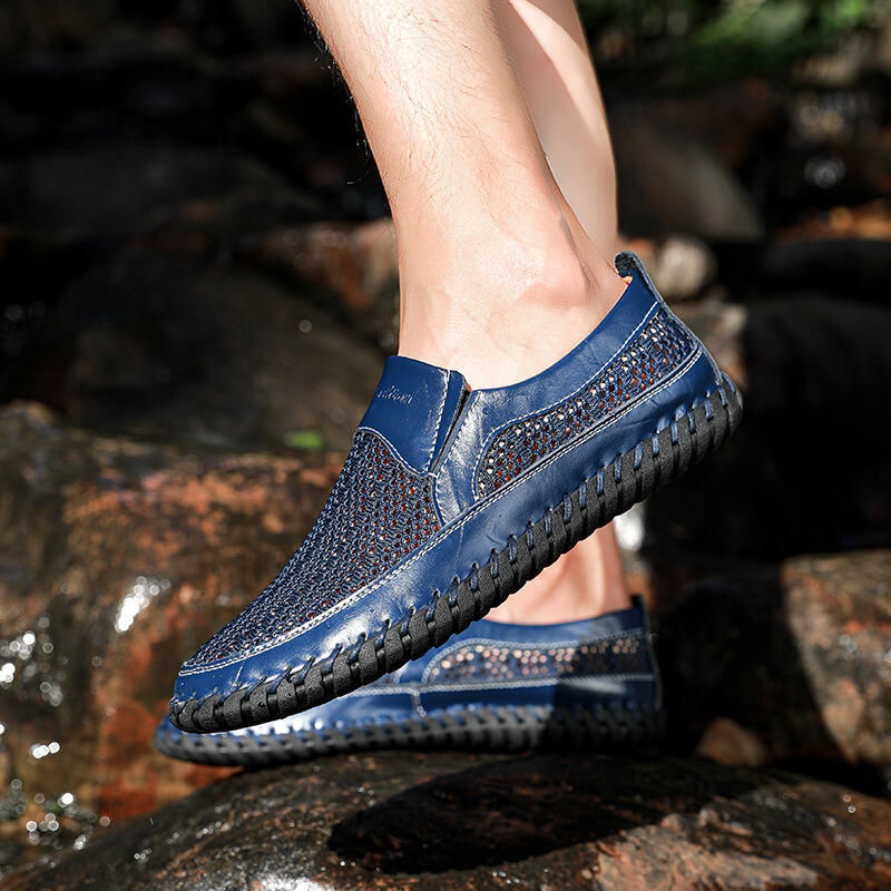 Men's Breathable Quick Drying Mesh Comfy Casual Slip on Loafers Water Shoes