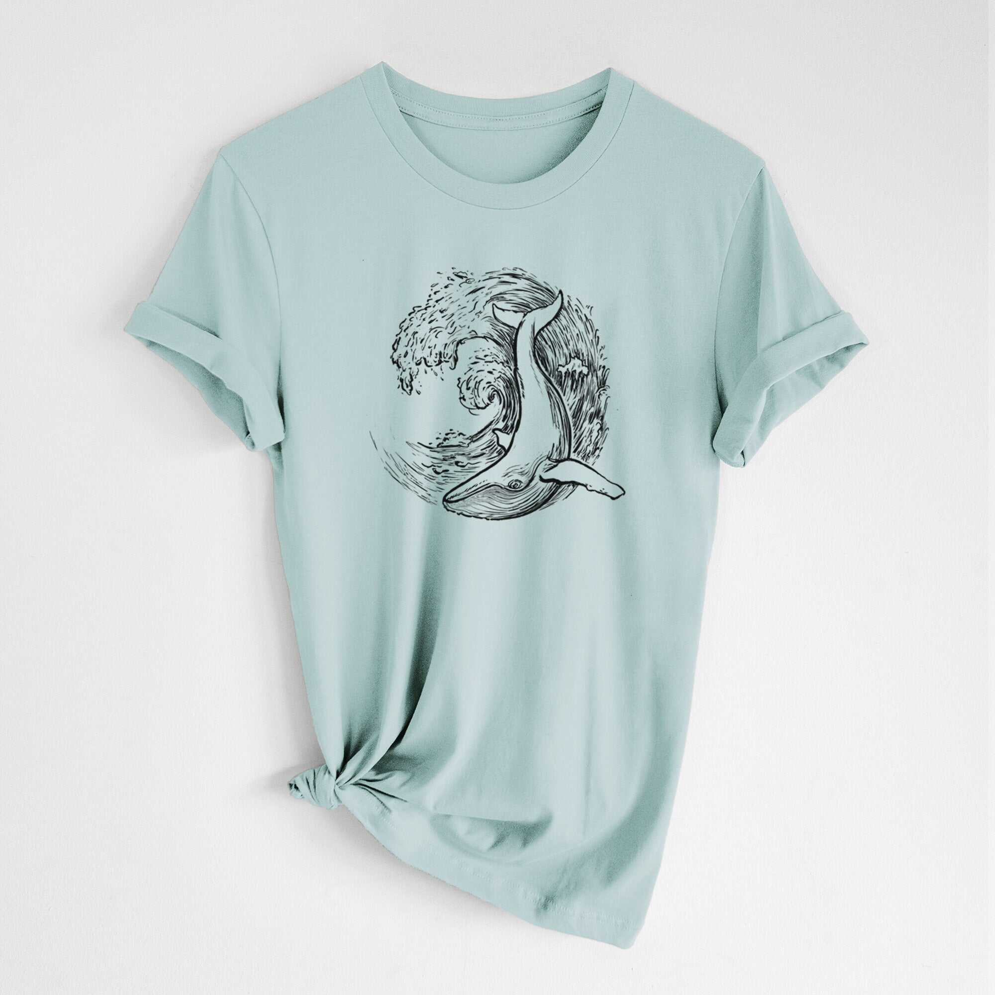 Whale Wave - Lightweight 100% Cotton Unisex Crewneck