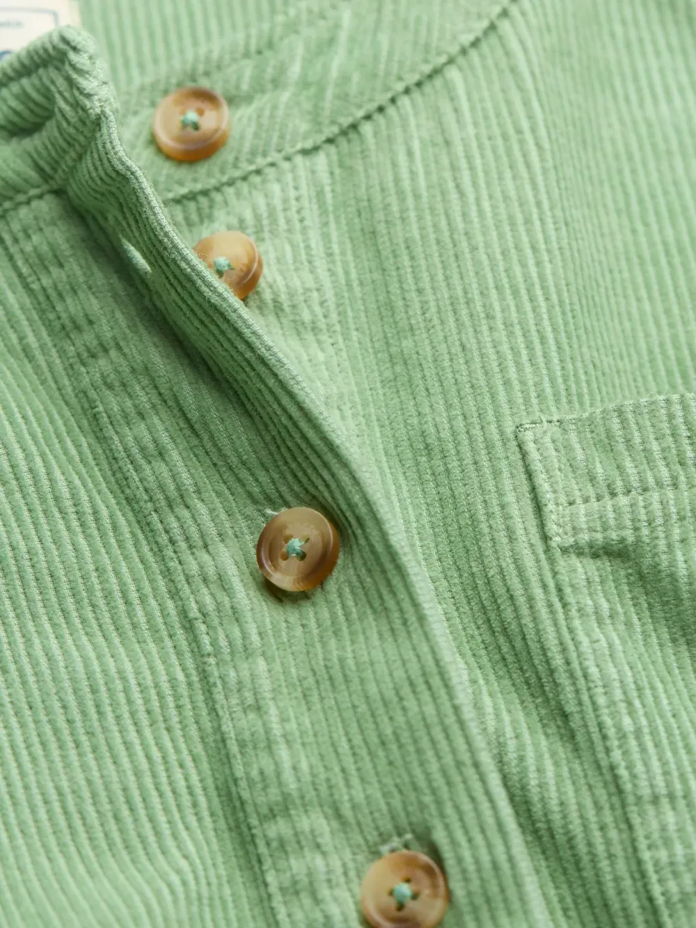 Olive Green 100% Cotton Cord Tunic Dress