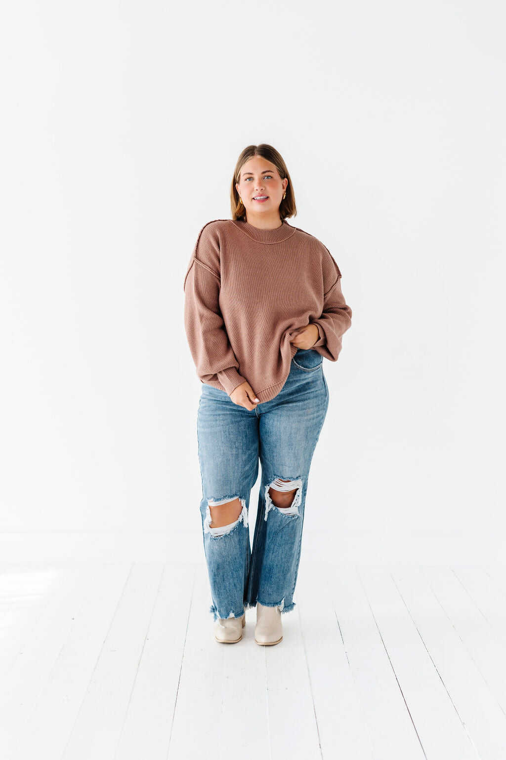 Tristan Drop Shoulder Sweater - Size 3X Left