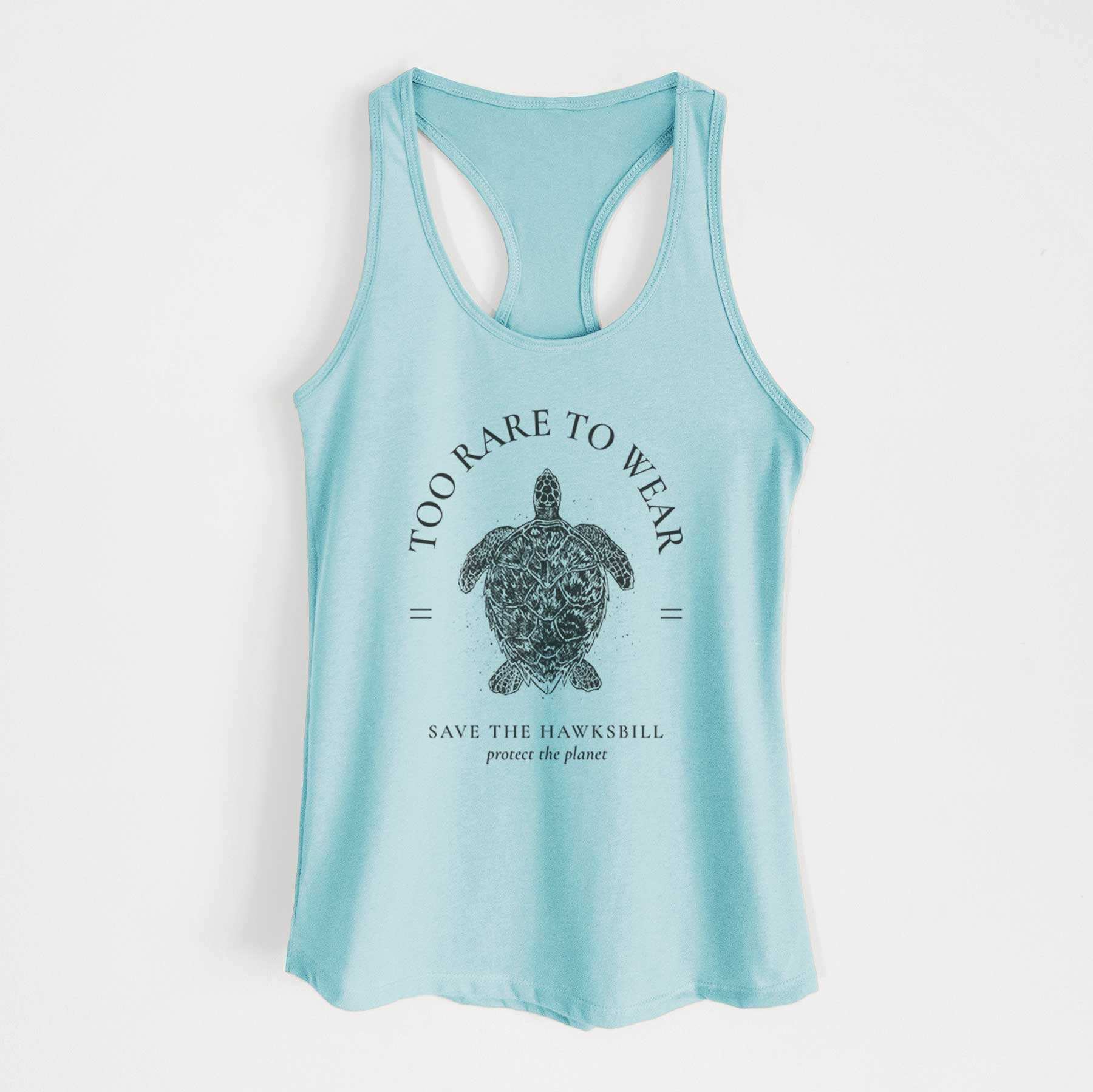 Too Rare to Wear - Save the Hawksbill - Women's Racerback Tanktop