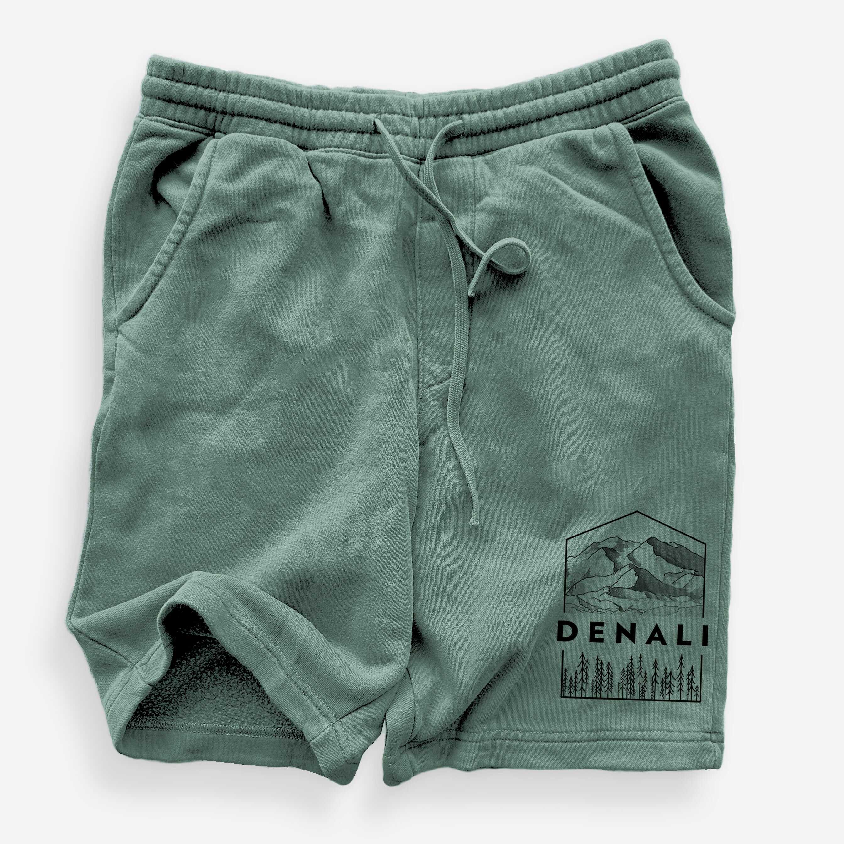 Denali Mountain - Denali National Park - Unisex Pigment Dyed Shorts