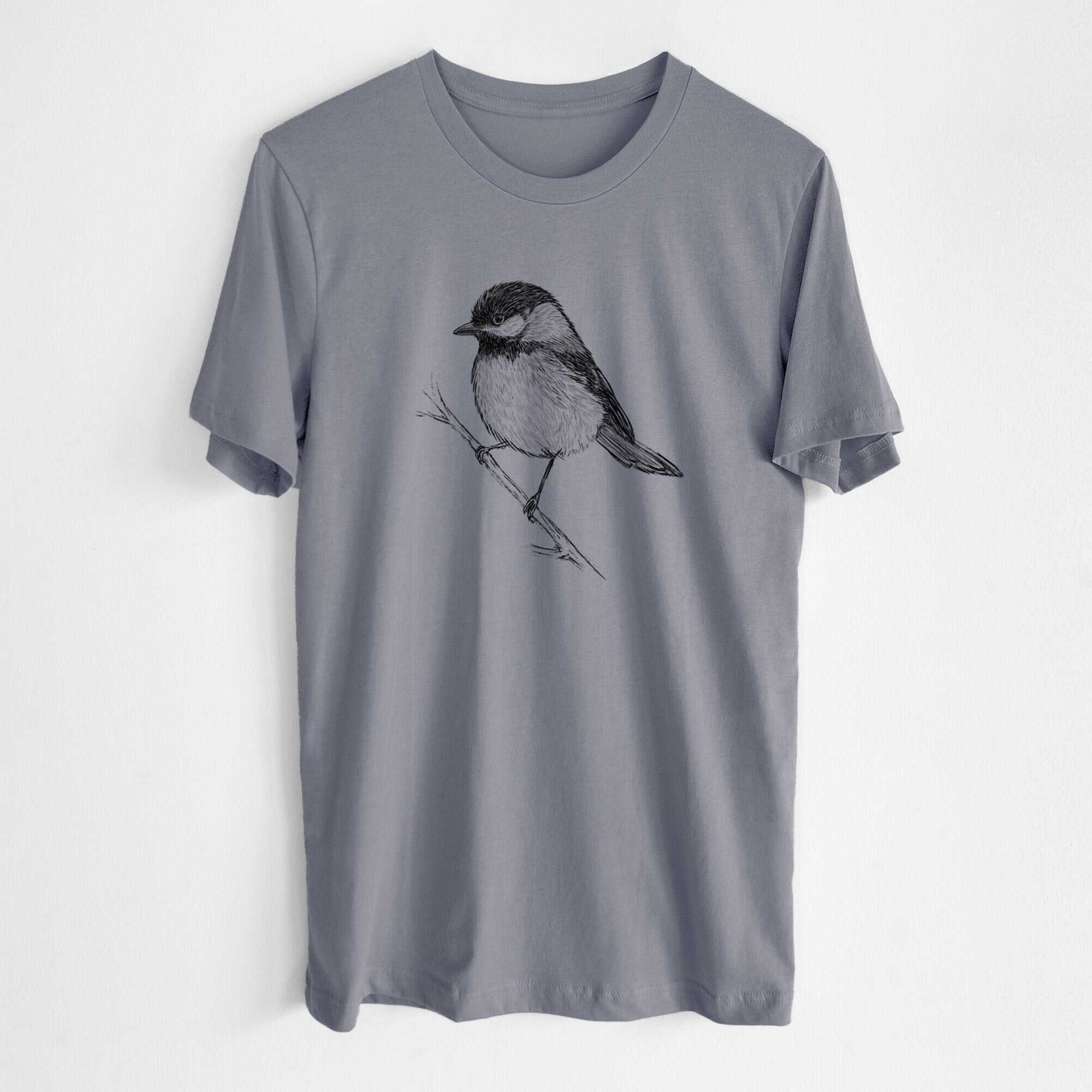 Black-capped Chickadee - Poecile atricapillus - Lightweight 100% Cotton Unisex Crewneck
