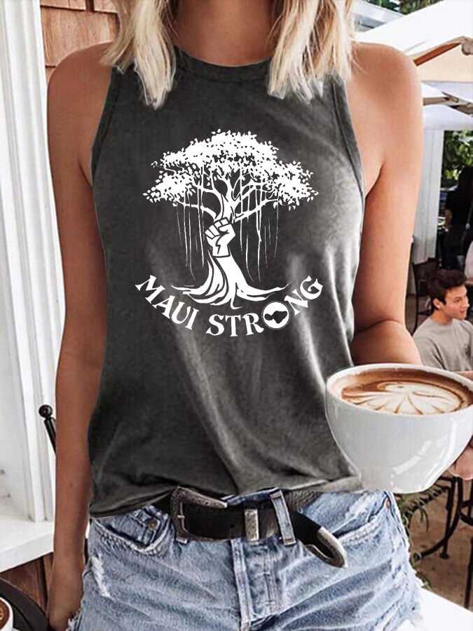 Women's Maui Strong Print Sleeveless Tank Top