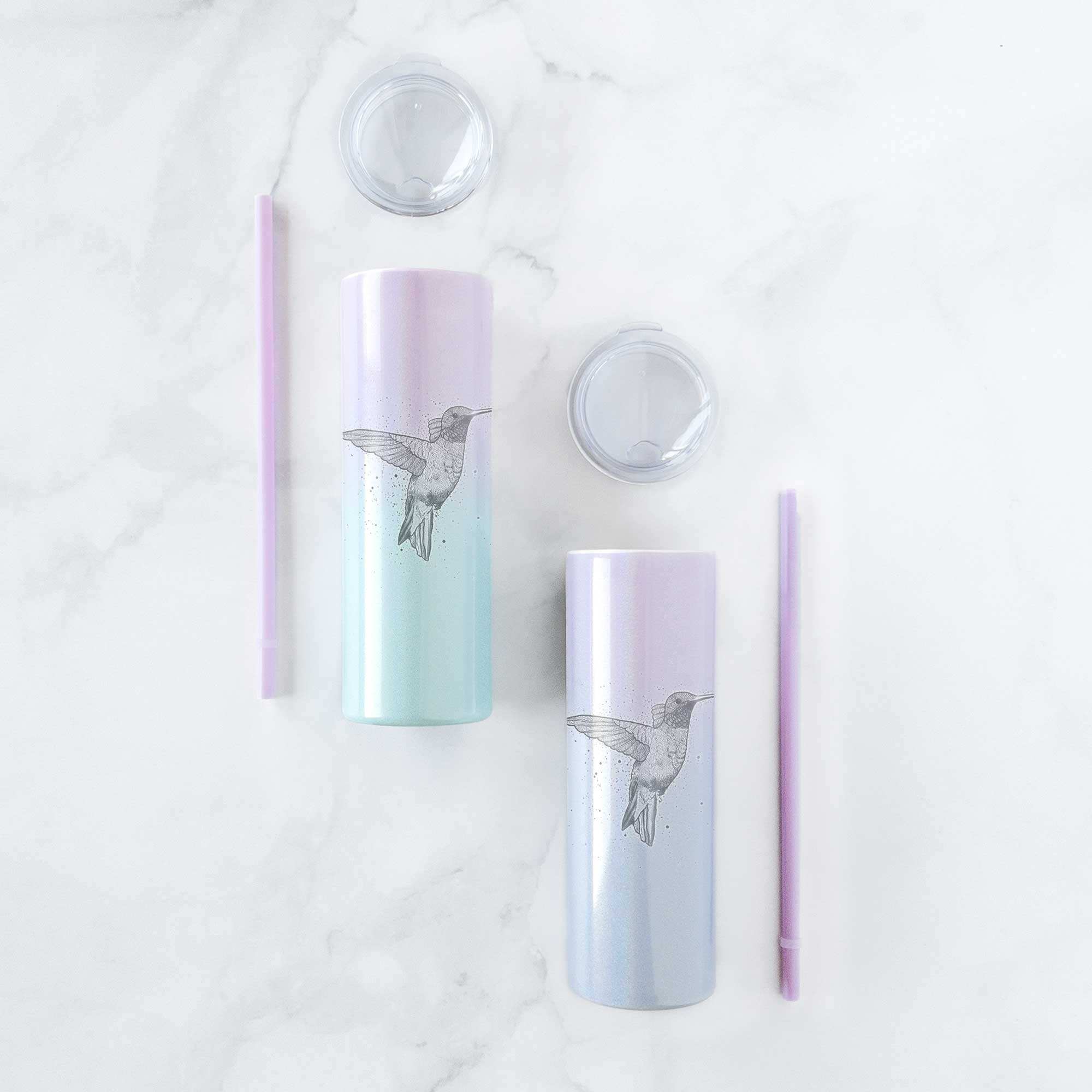 Archilochus Colubris - Ruby-throated Hummingbird - 20oz Skinny Tumbler