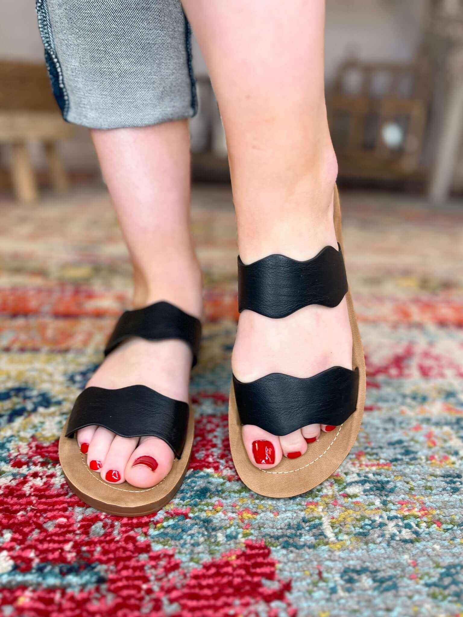 Corkys Footwear Wishy Washy Sandal Slide - Black