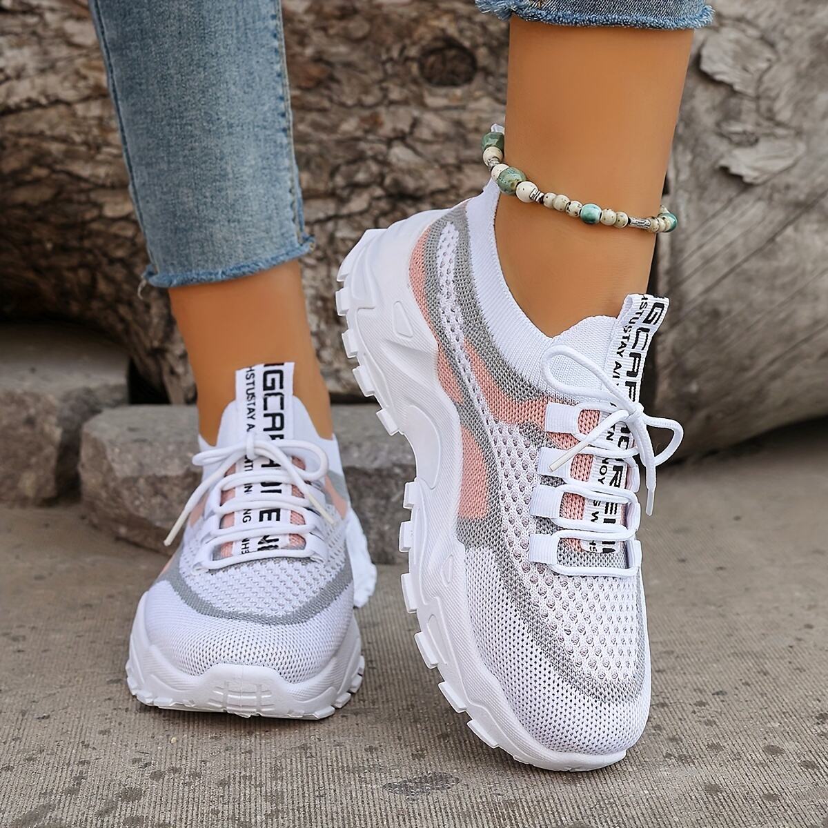 Women's Colorblock Orthopedic Breathable Soft Sole Knitted Sneakers