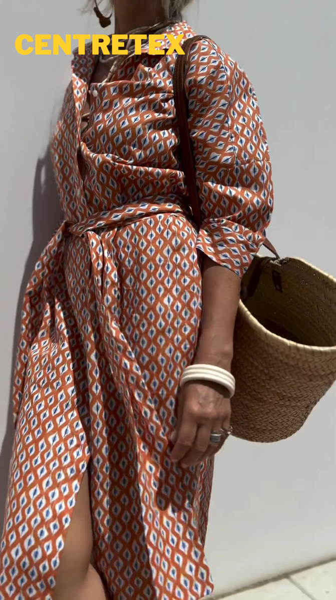 Summer Cotton Graphic Dress