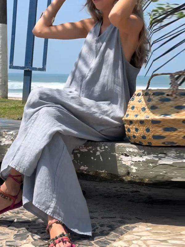 SUMMER Comfortable casual cotton and linen jumpsuit （BUY 2 GET FREE SHIPPING)