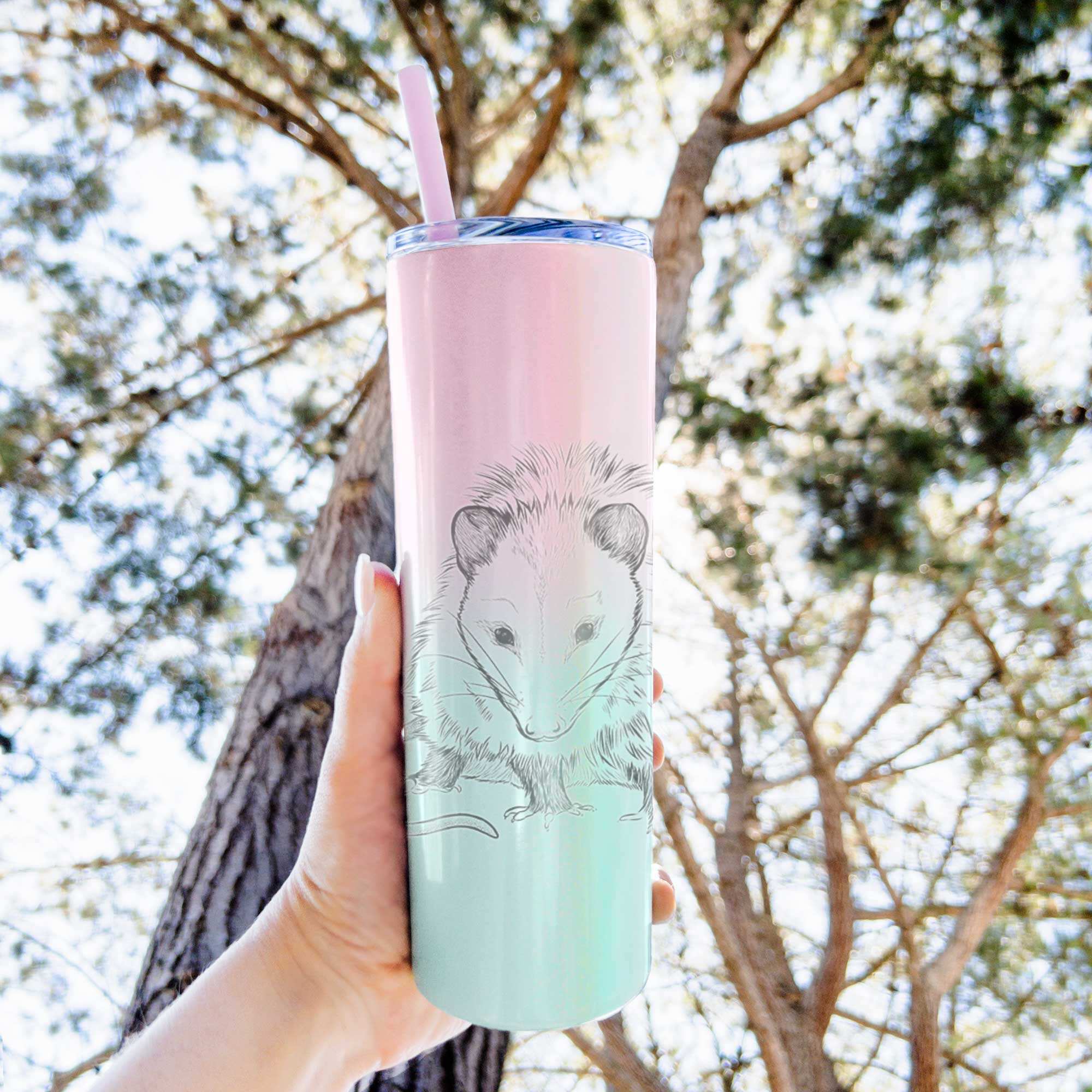 Virginia Opossum - Didelphis virginiana - 20oz Skinny Tumbler