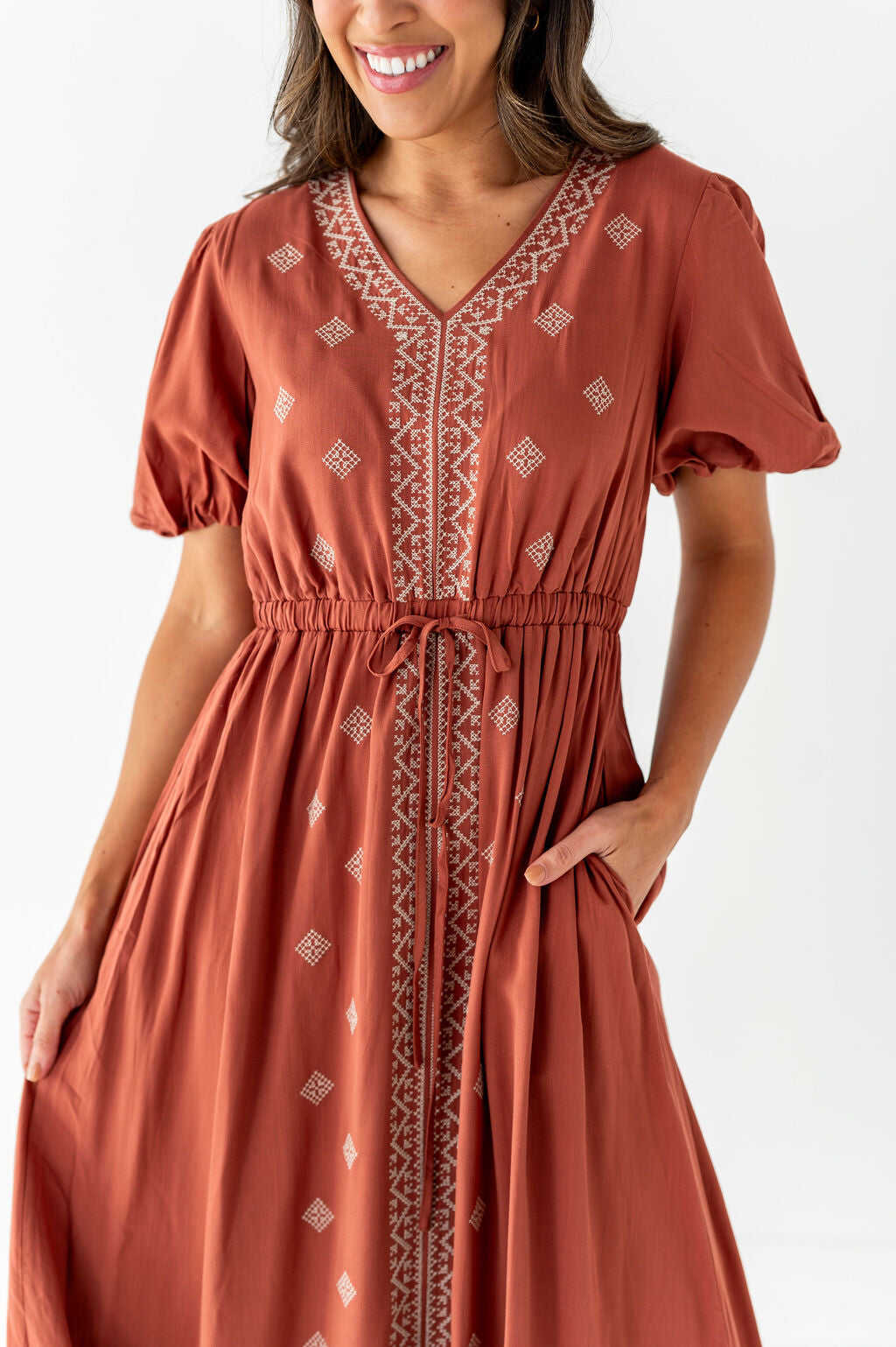 Colleen Embroidered Dress - Size 1X, 2X, & 3X Left