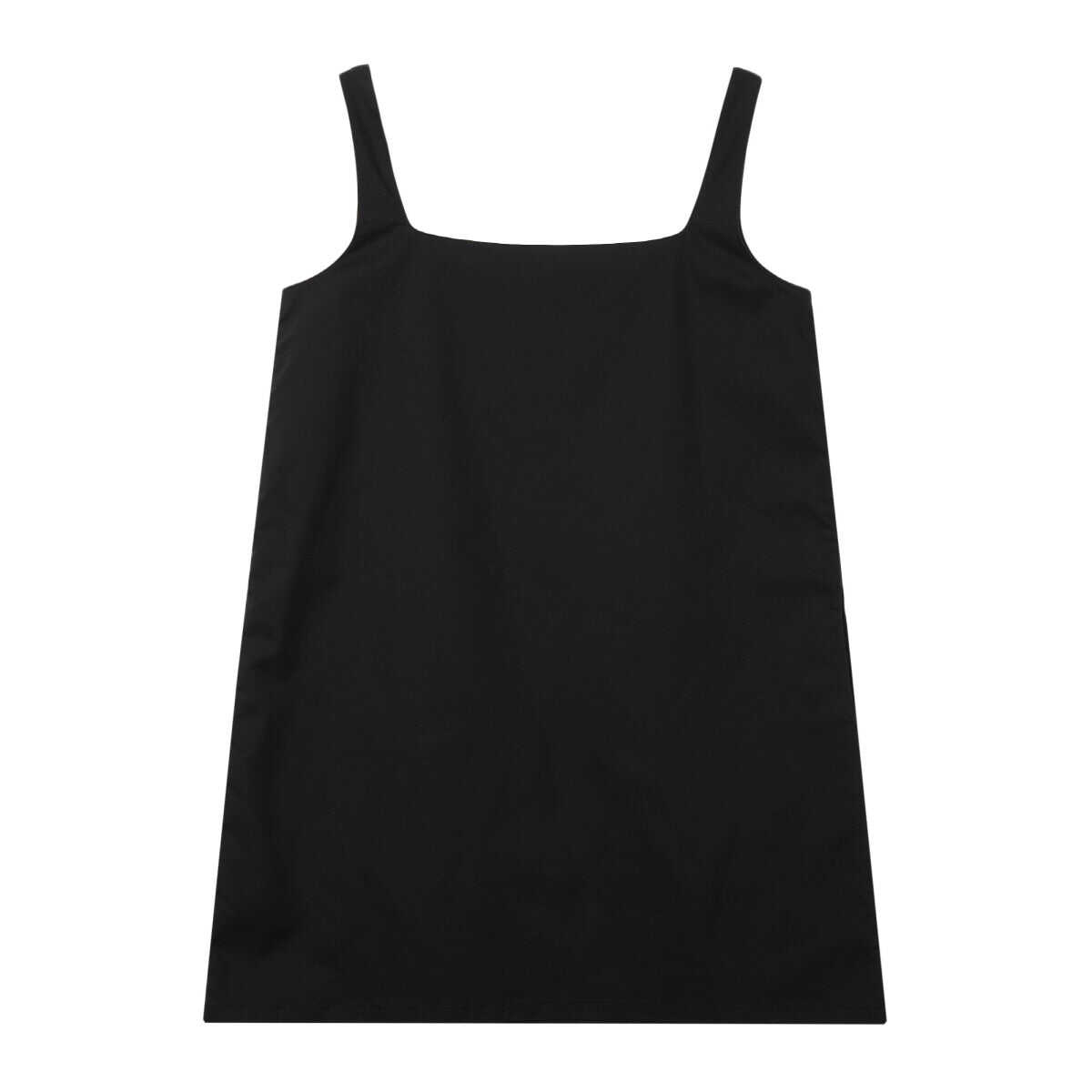 SQUARE NECK MINI DRESS - BLACK