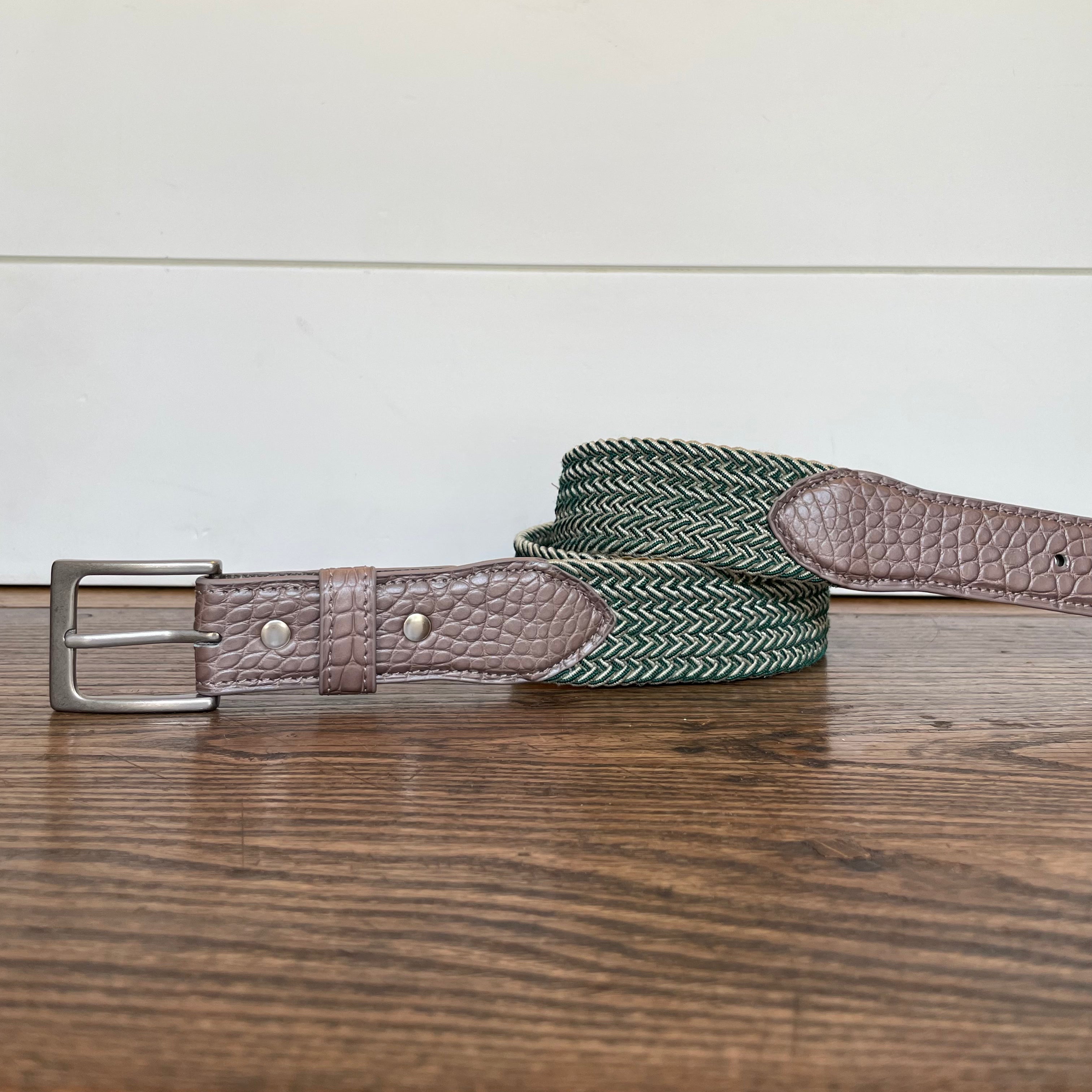 The Stretch Belt, Green & White