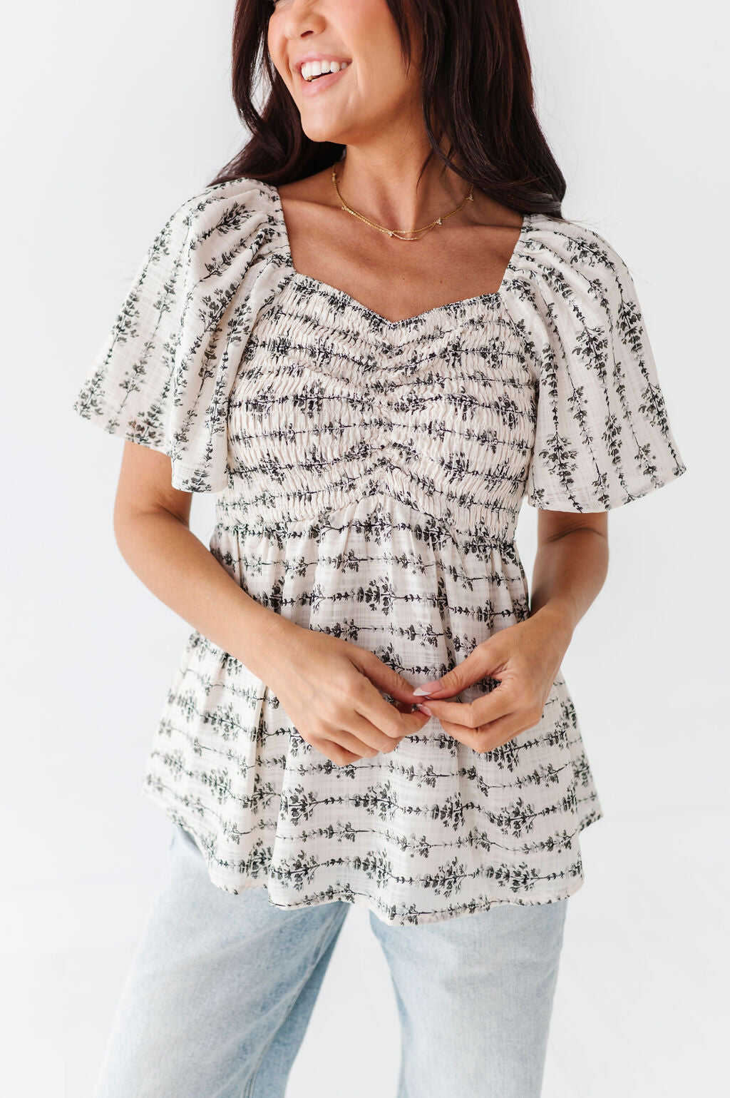 Vanessa Smocked Top