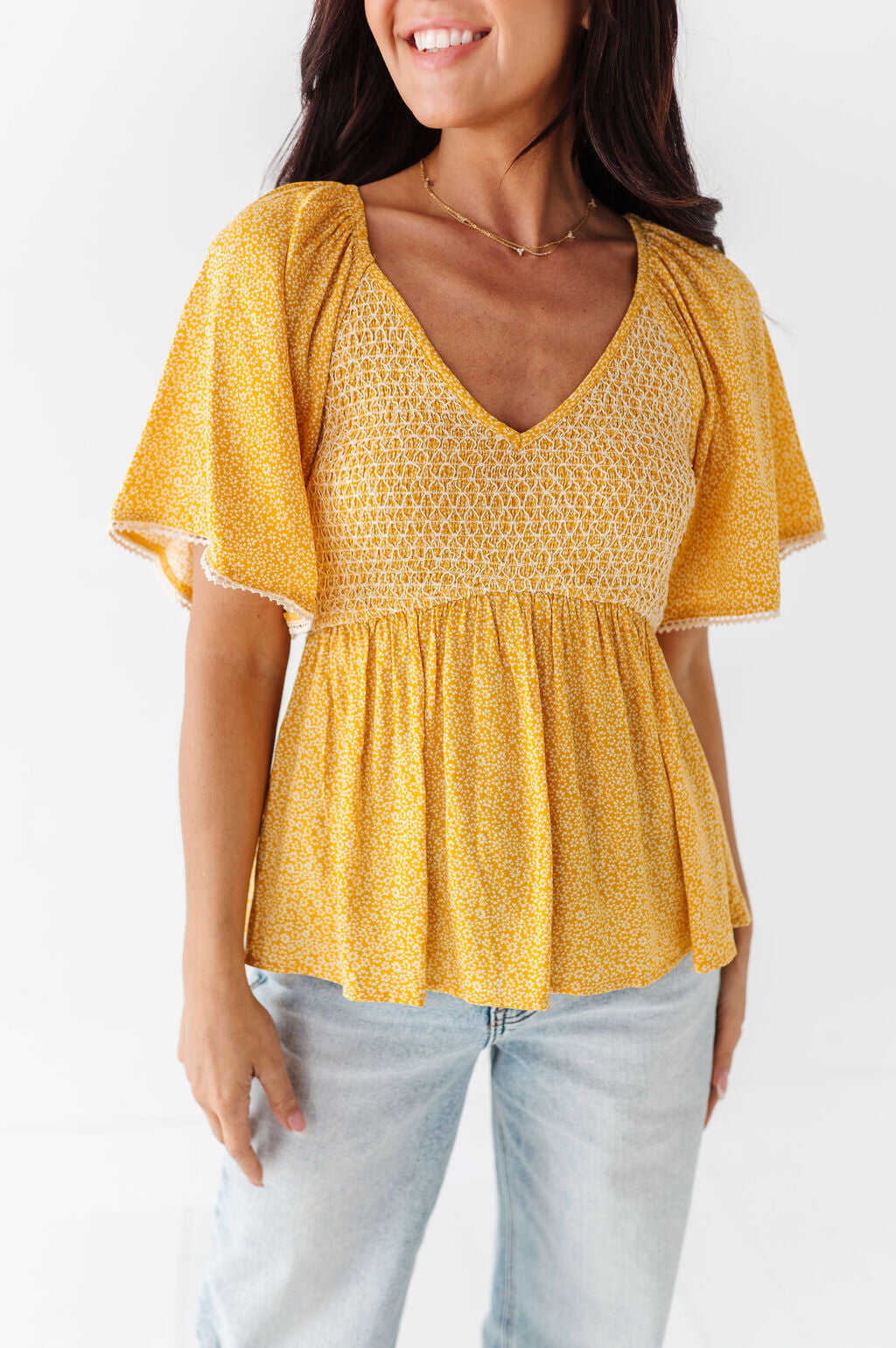 Sunny Peplum Top - Size M Left