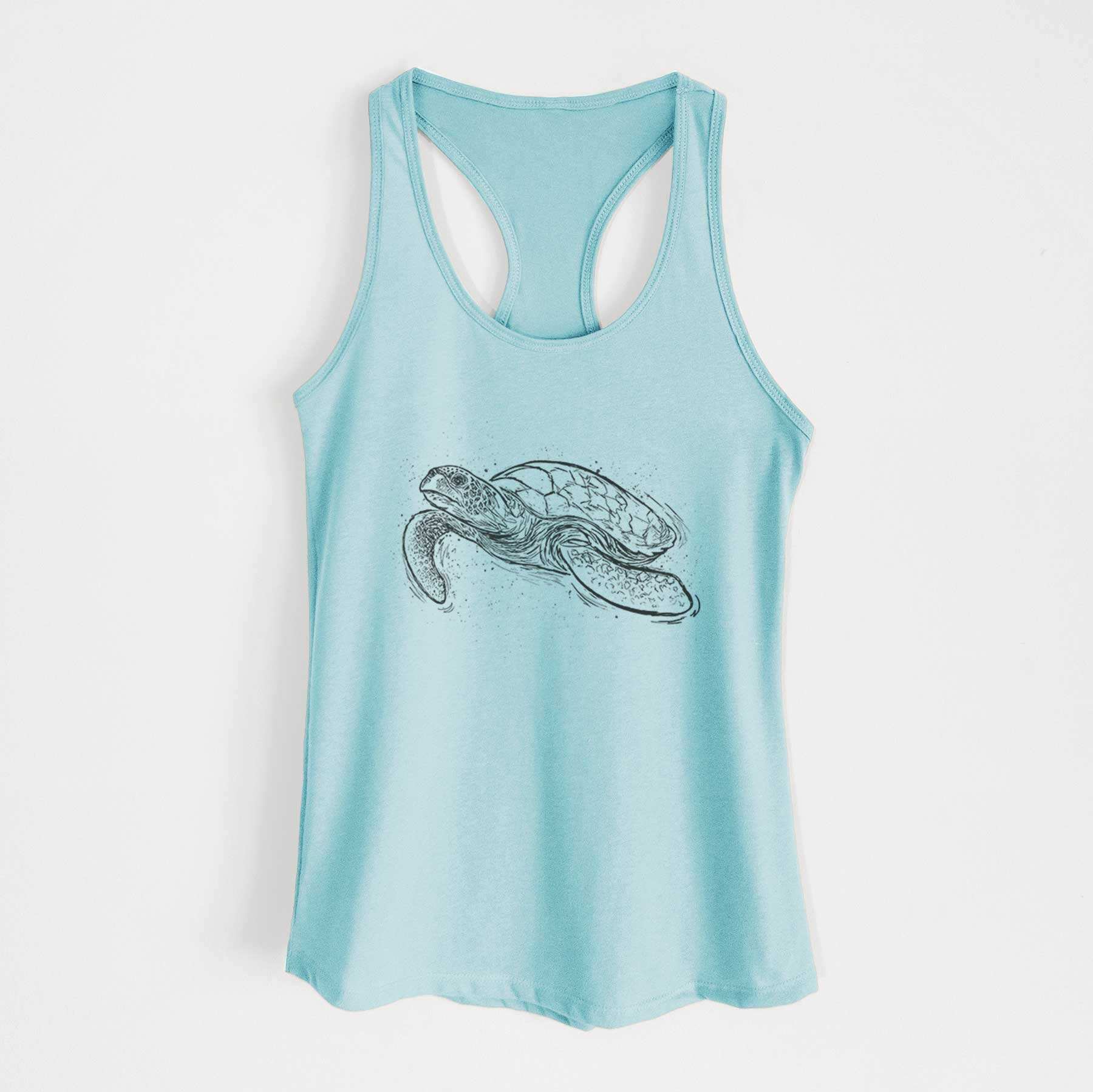 Hawksbill Sea Turtle - Eretmochelys imbricata - Women's Racerback Tanktop