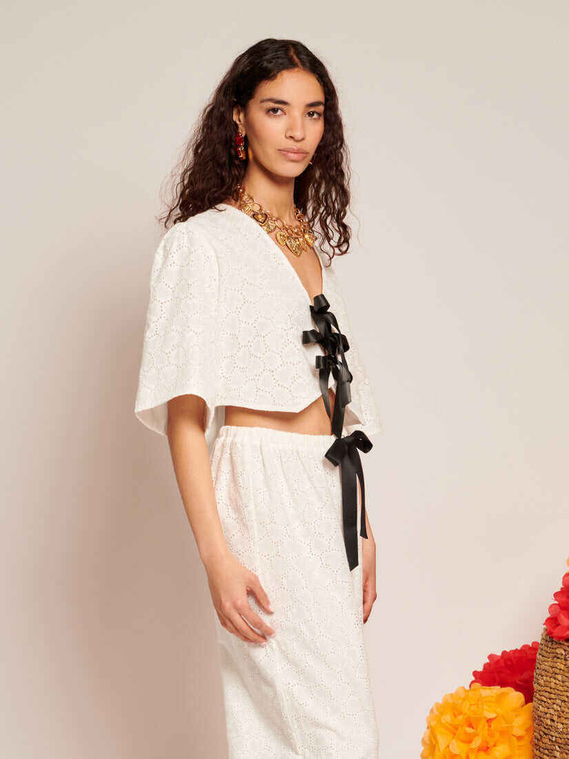 Blanca Broderie Anglaise Top