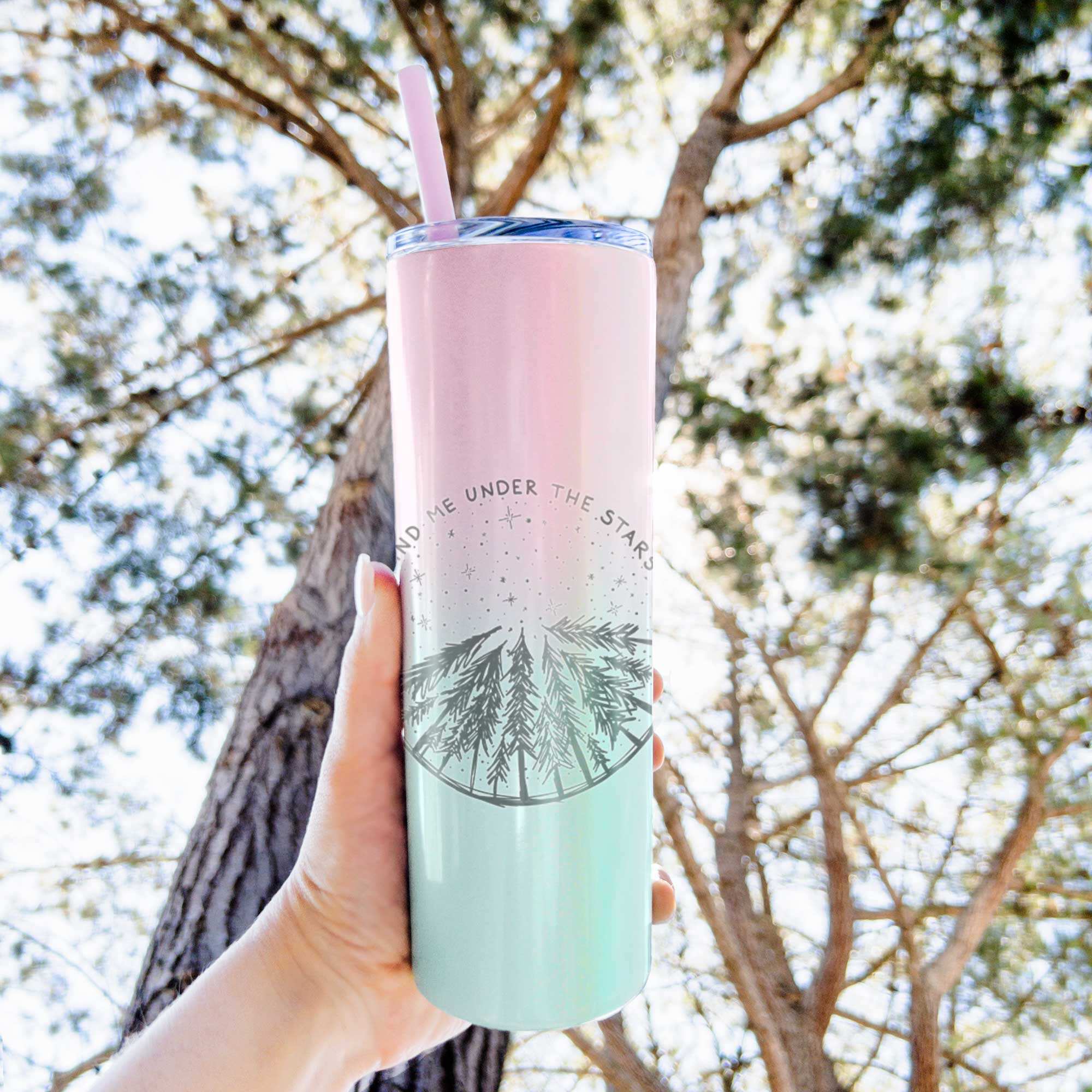 Find Me Under the Stars - 20oz Skinny Tumbler