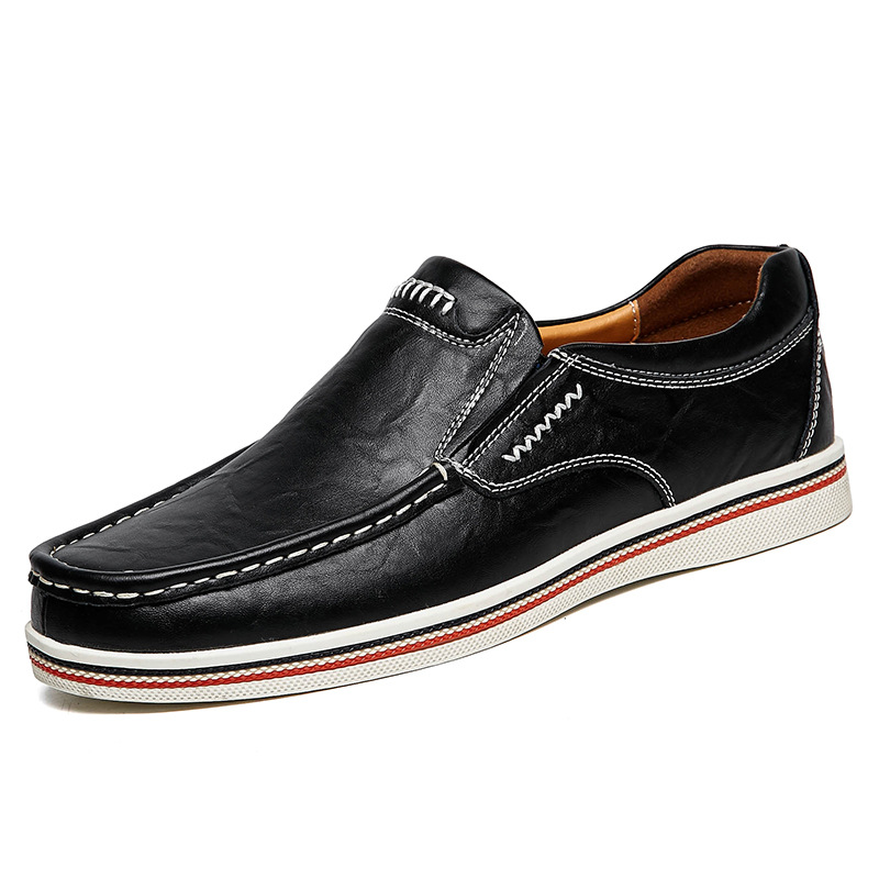 Men's Slip-On Genuine Leather Orthopedic Casual Shoes Work Shoes