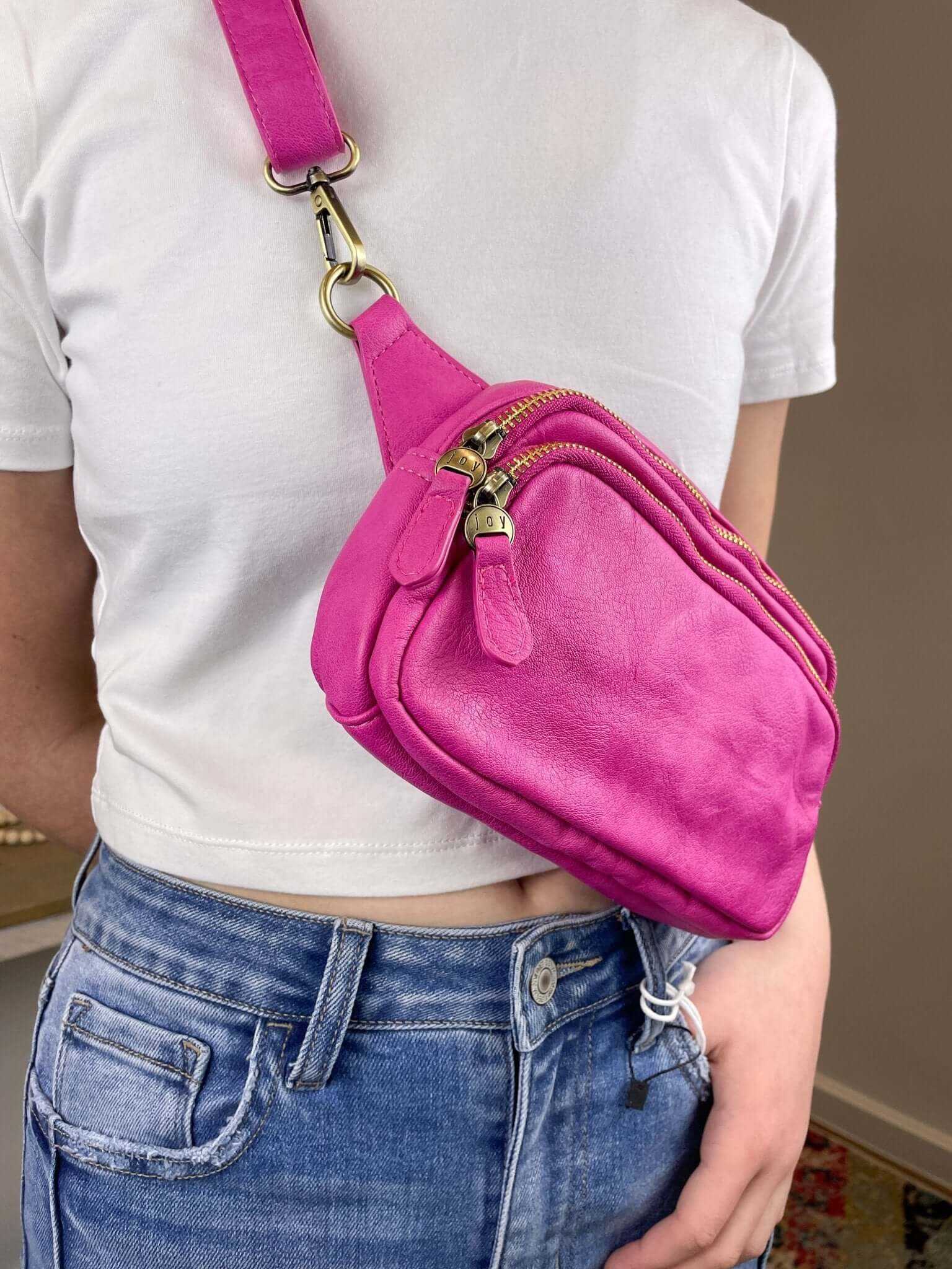 Kylie Double Zip Sling Belt Bag