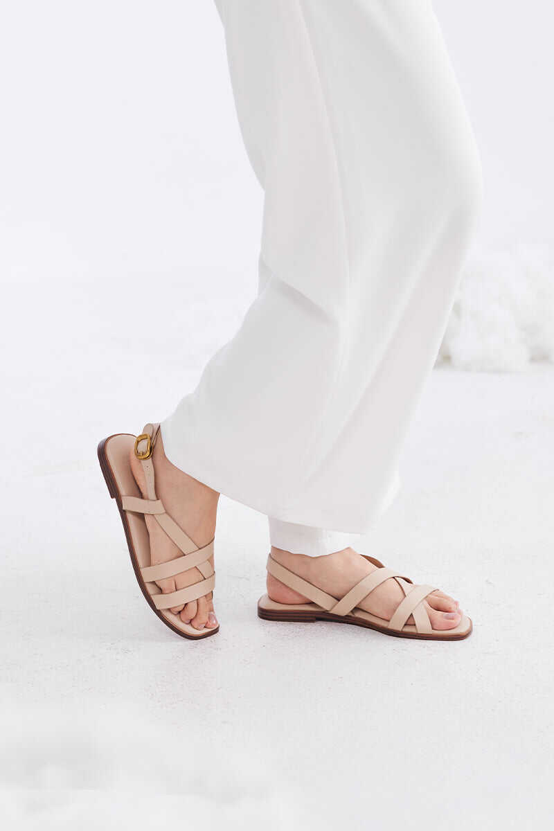 Skye Strappy Cloud Sandals Nude