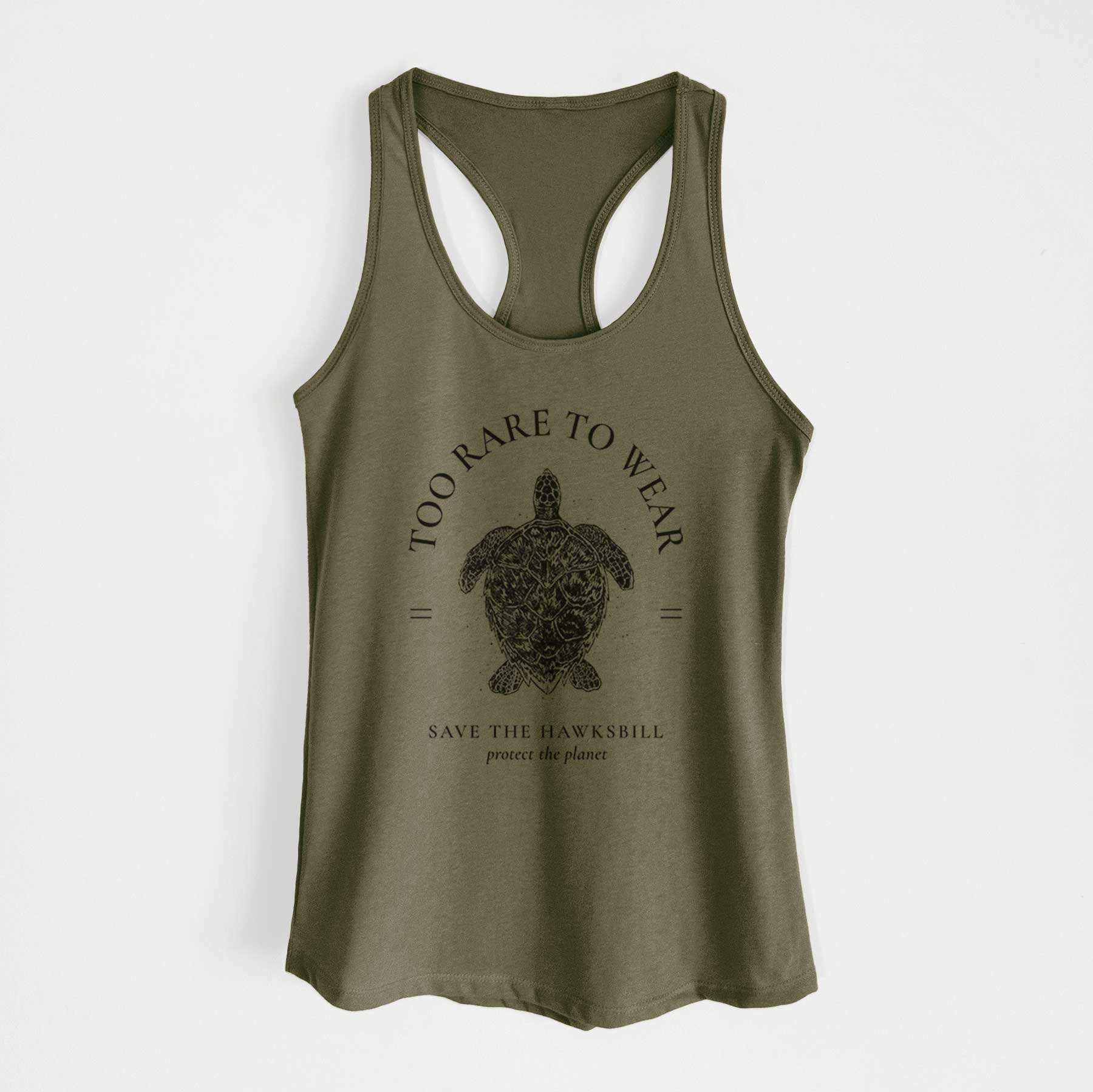 Too Rare to Wear - Save the Hawksbill - Women's Racerback Tanktop