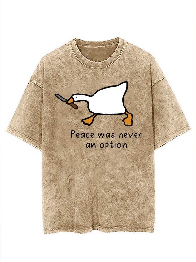 PEACE WAS NEVER AN OPTION Distressing t-shirt