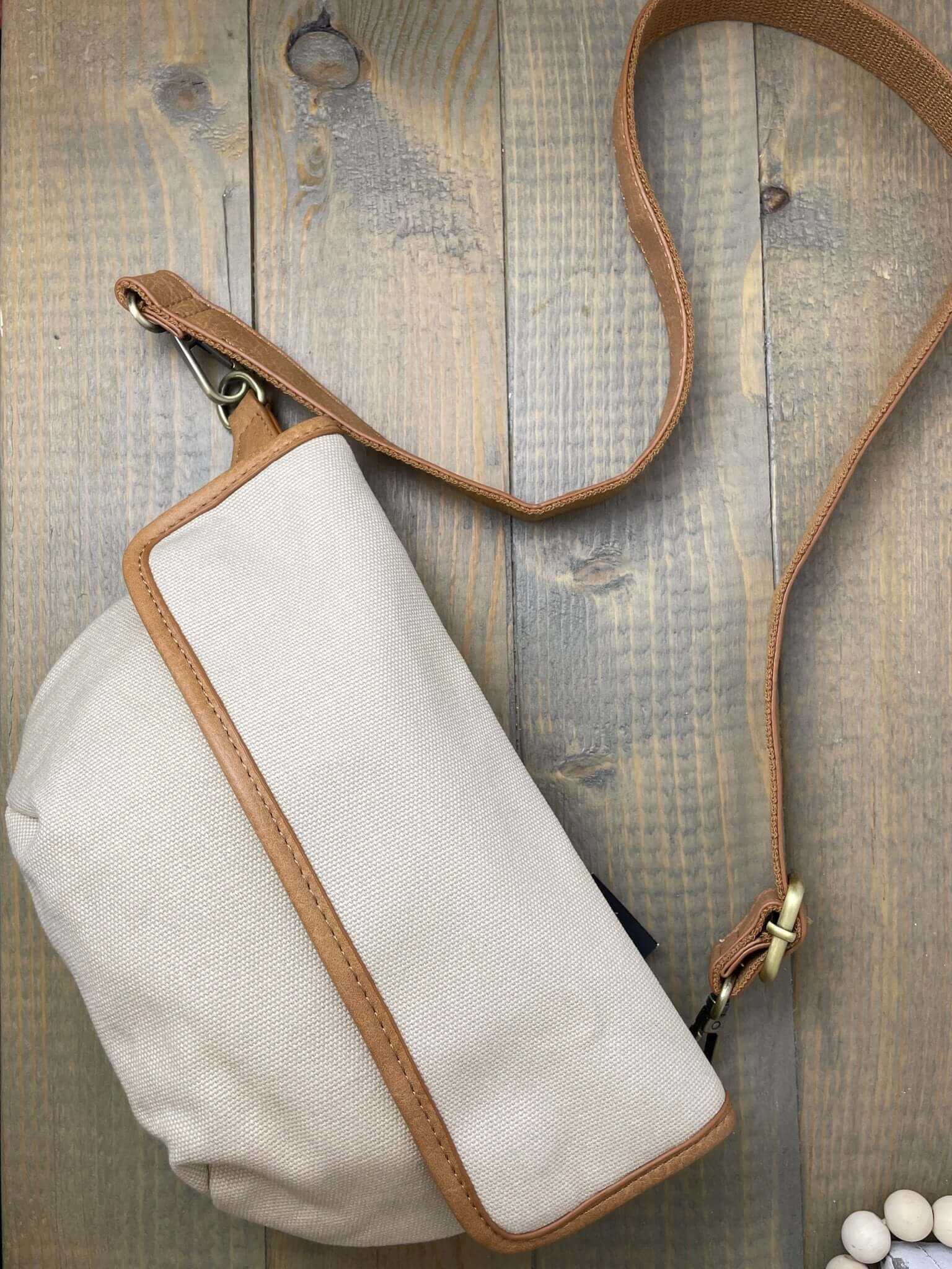 Natural Canvas Sling Belt Bag
