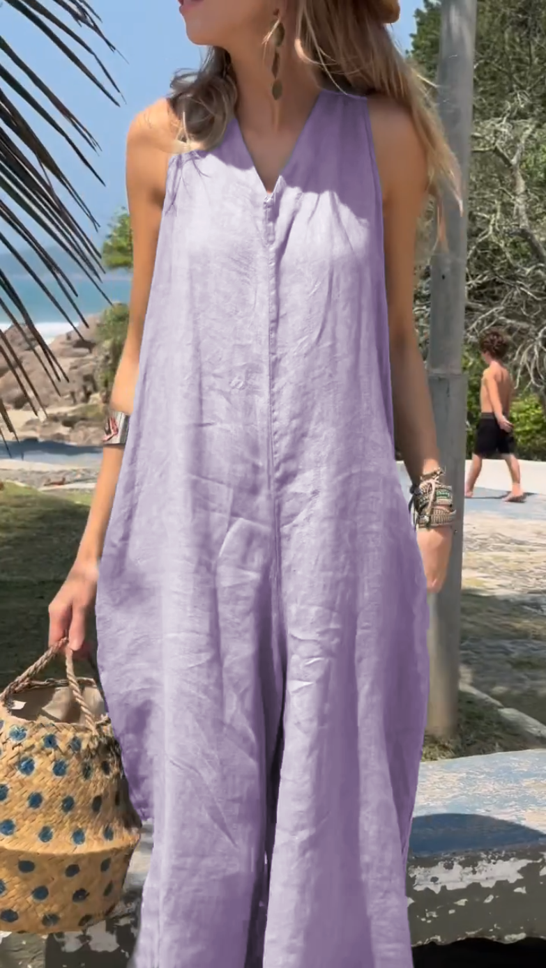 SUMMER Comfortable casual cotton and linen jumpsuit （BUY 2 GET FREE SHIPPING)