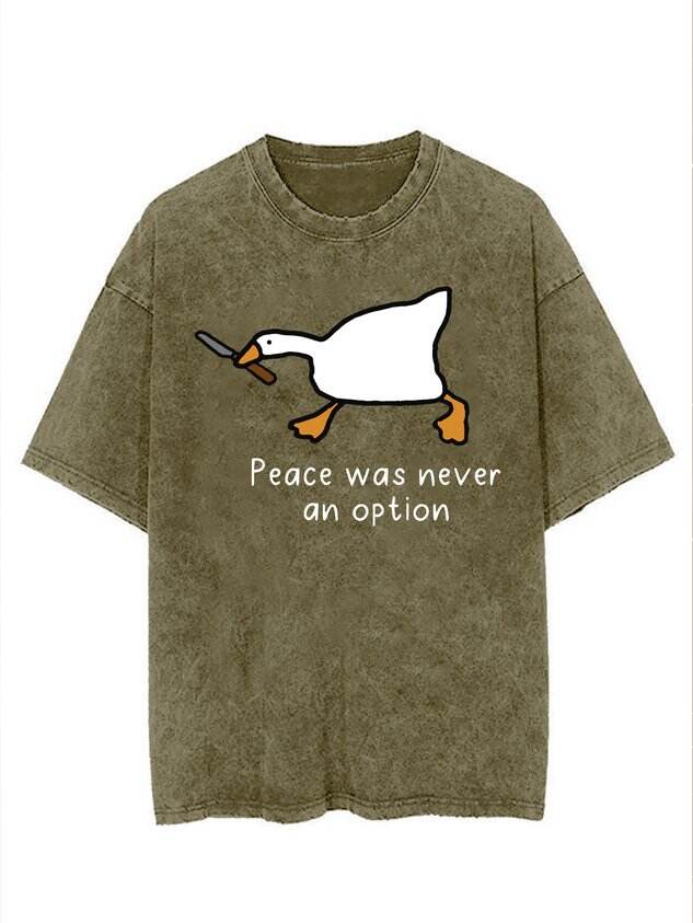 PEACE WAS NEVER AN OPTION Distressing t-shirt