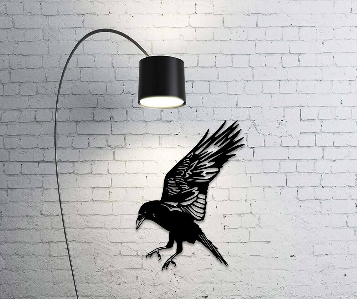 Raven, Metal Wall Art,