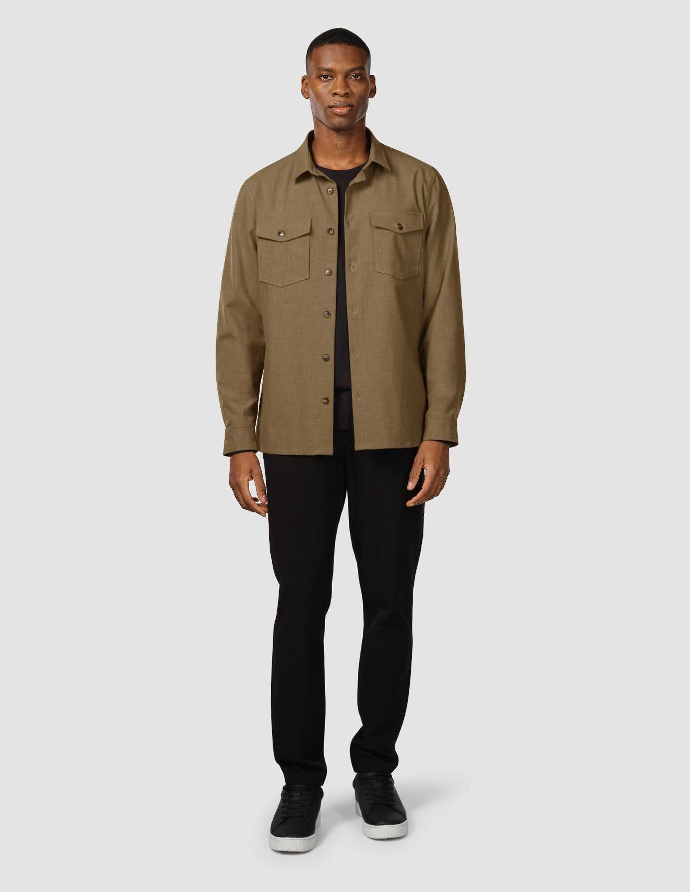 Essential Overshirt Vintage Brown Melange