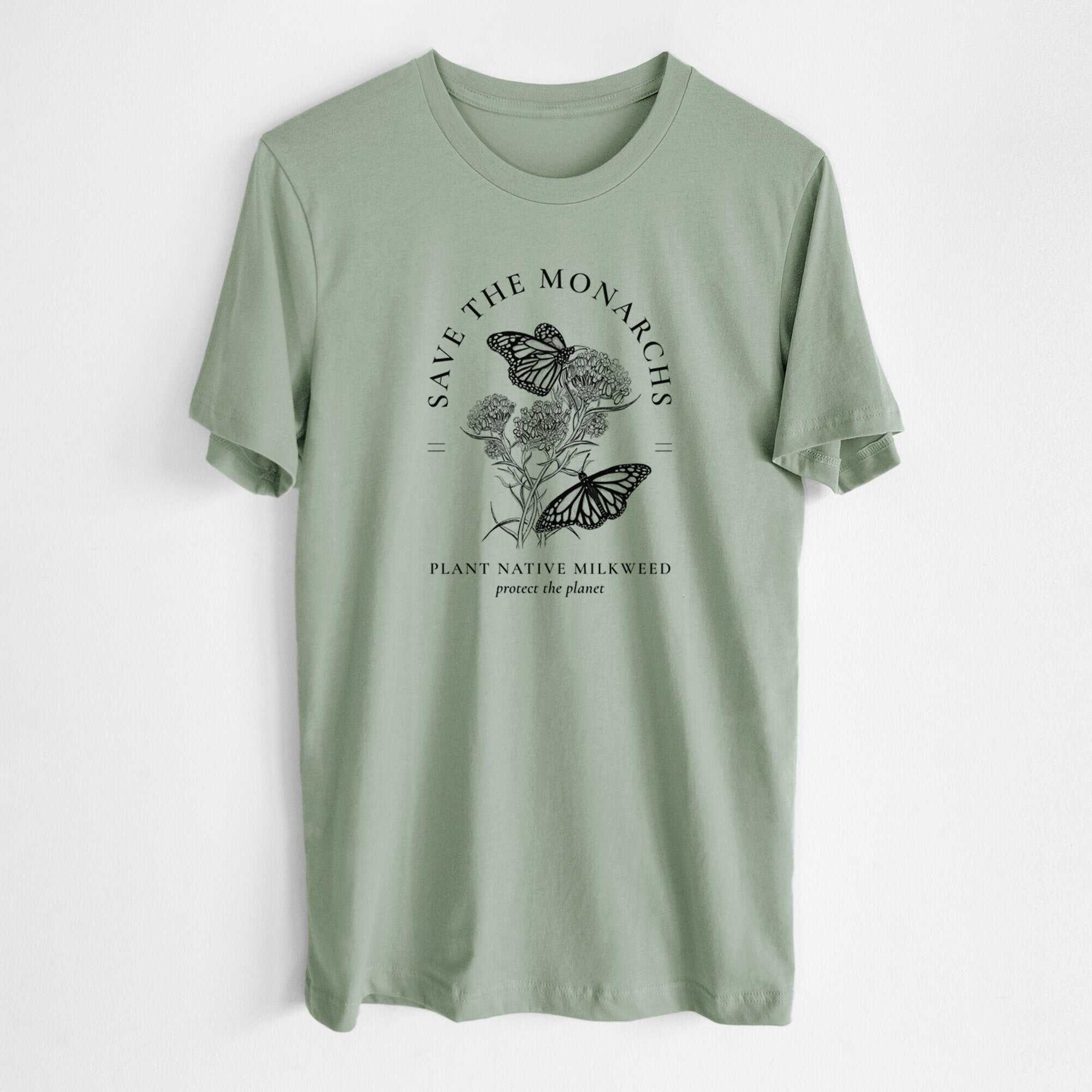 Save the Monarchs - Plant Native Milkweed - Lightweight 100% Cotton Unisex Crewneck