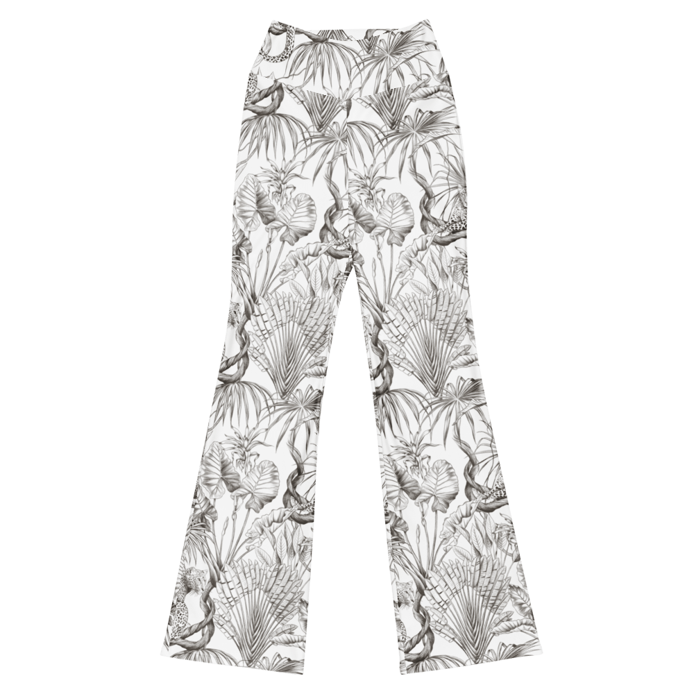 Recycled High-Waisted Flare Leggings, WILD JUNGLE ELEGANCE