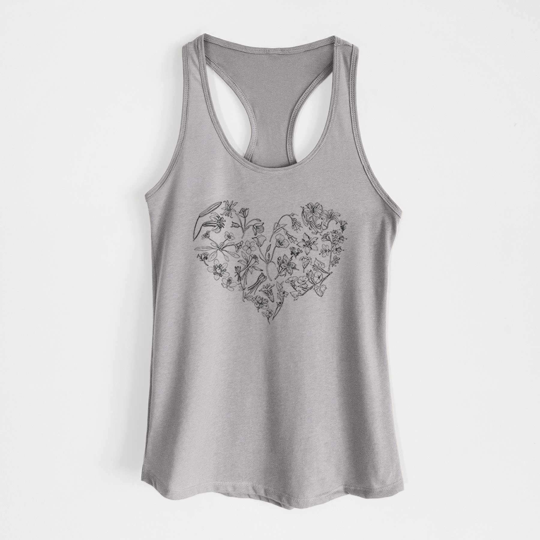 Heart Full of California Mountain Wildflowers - Women's Racerback Tanktop