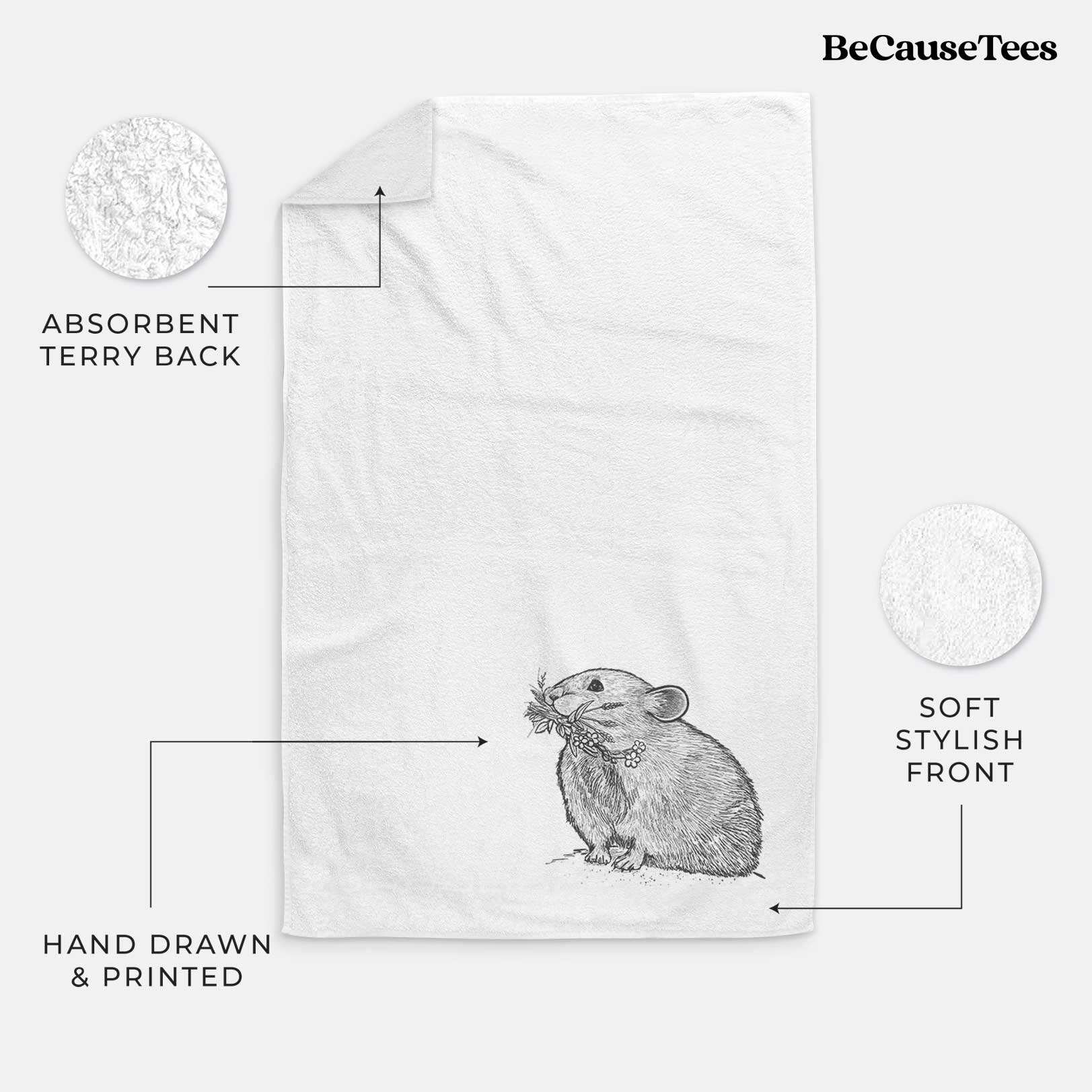 American Pika - Ochotona princeps - Premium Decorative Hand Towel
