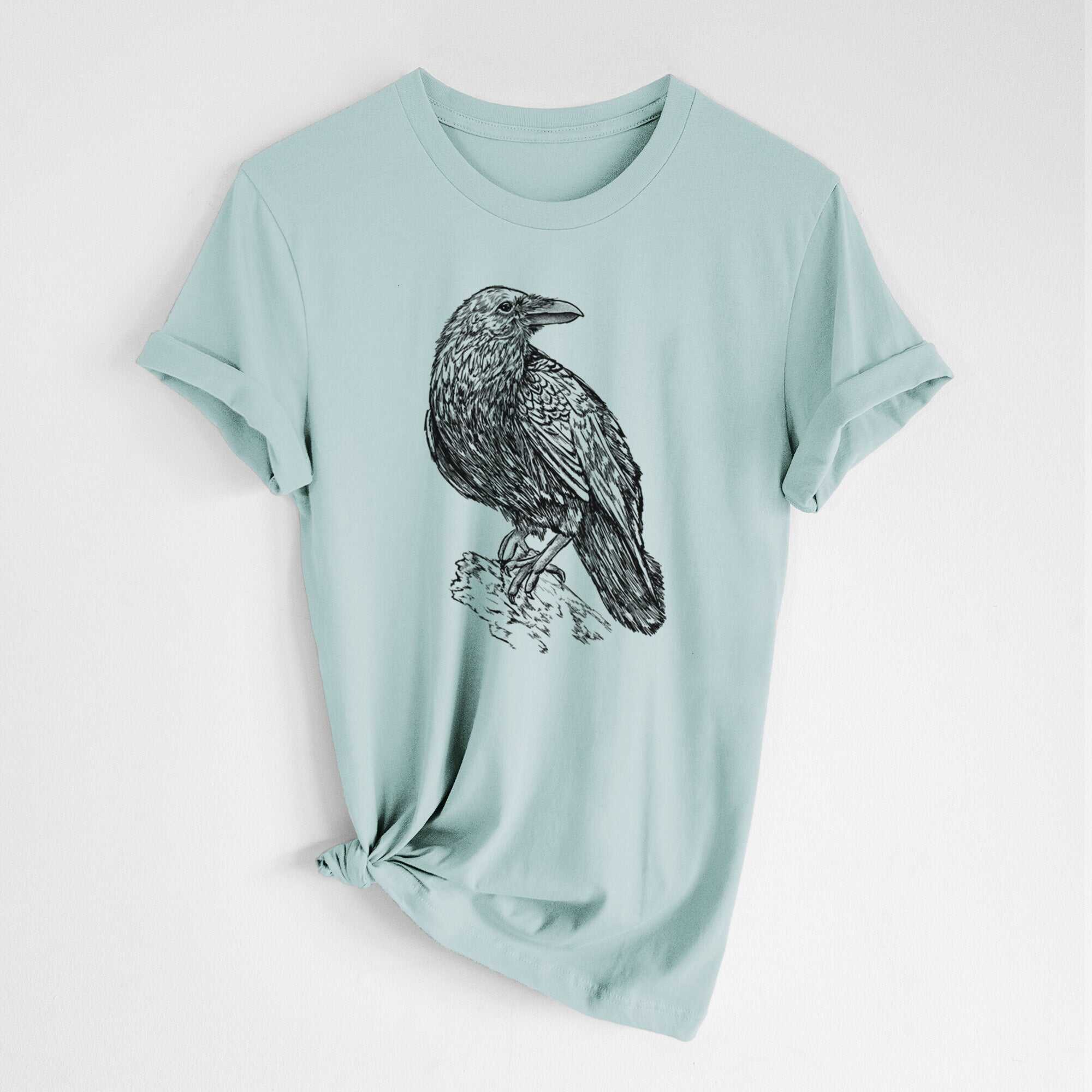 Corvus corax - Common Raven - Lightweight 100% Cotton Unisex Crewneck