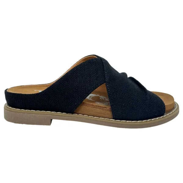 VeryG Kori Black Linen Sandal *Final Sale*