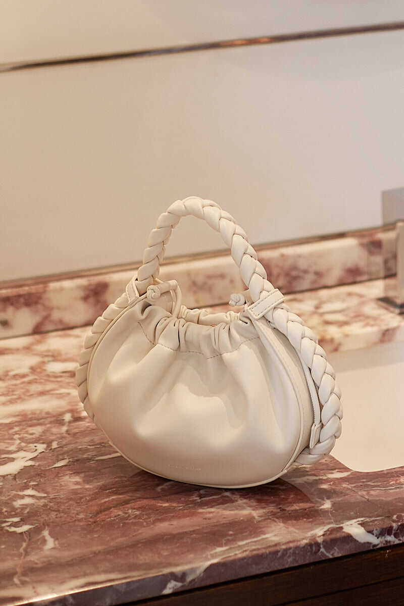 Tea Time Braided Bag in Cream
