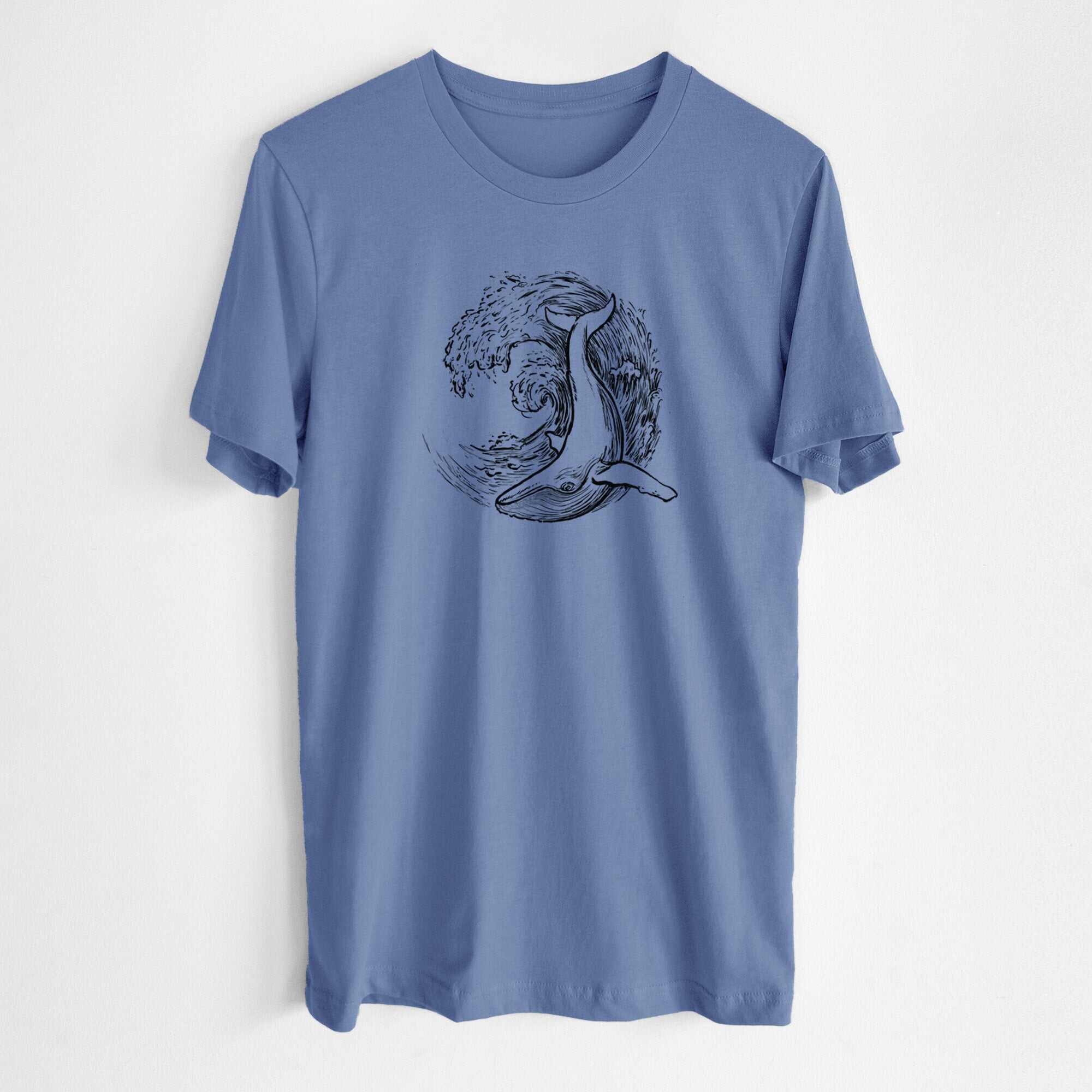 Whale Wave - Lightweight 100% Cotton Unisex Crewneck
