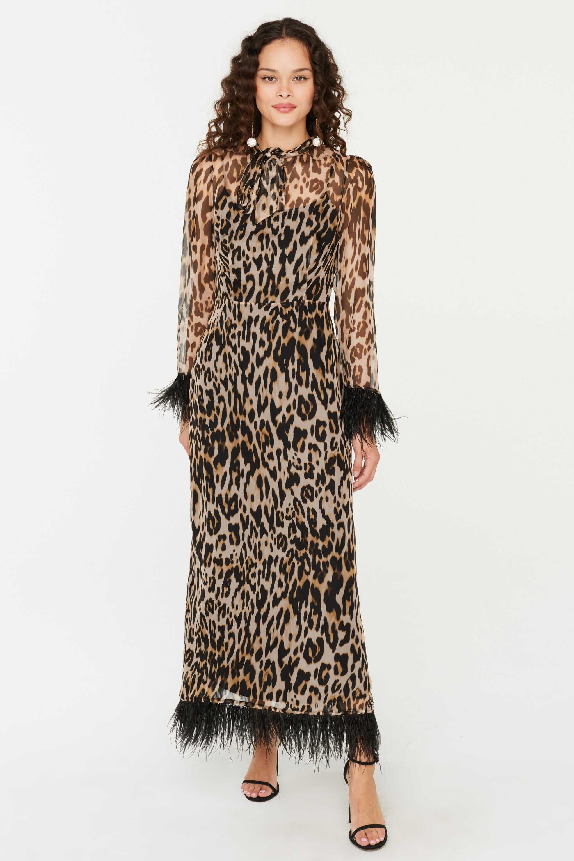 Elisa Bow Dress w. Feathers