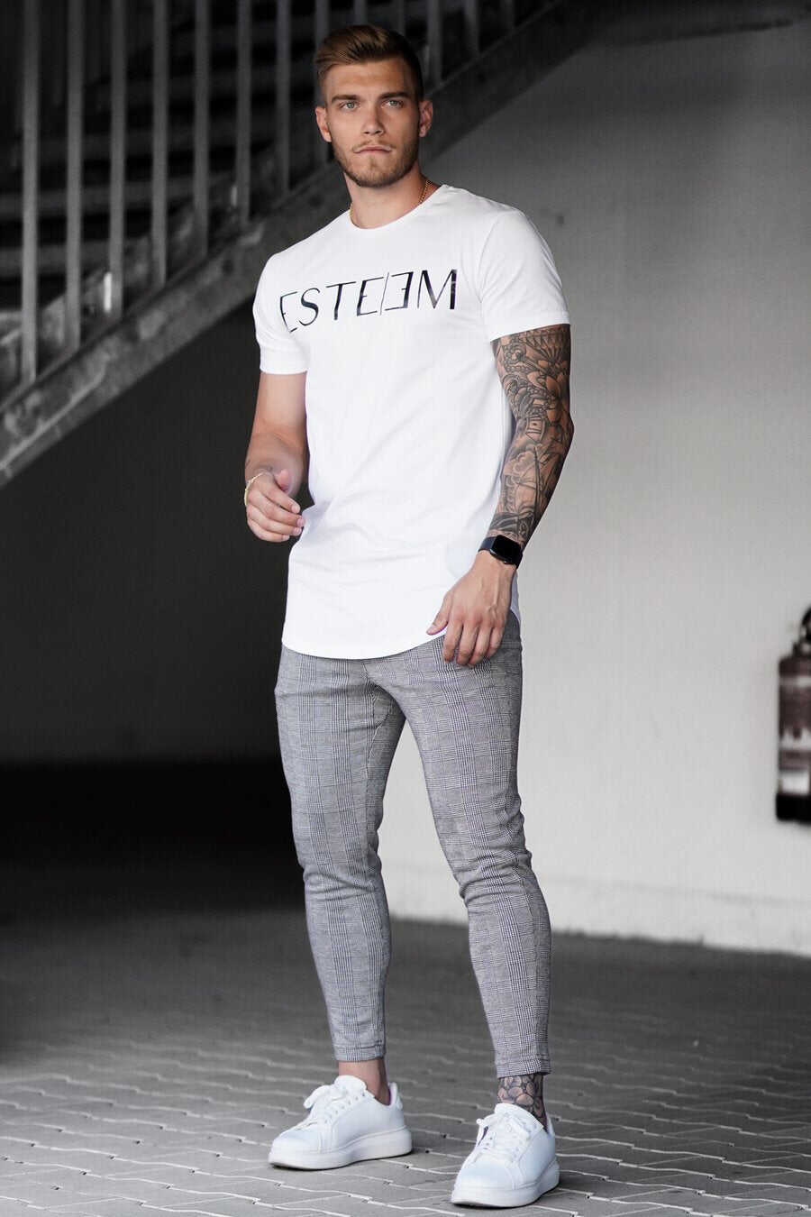 M's Check Print Pants