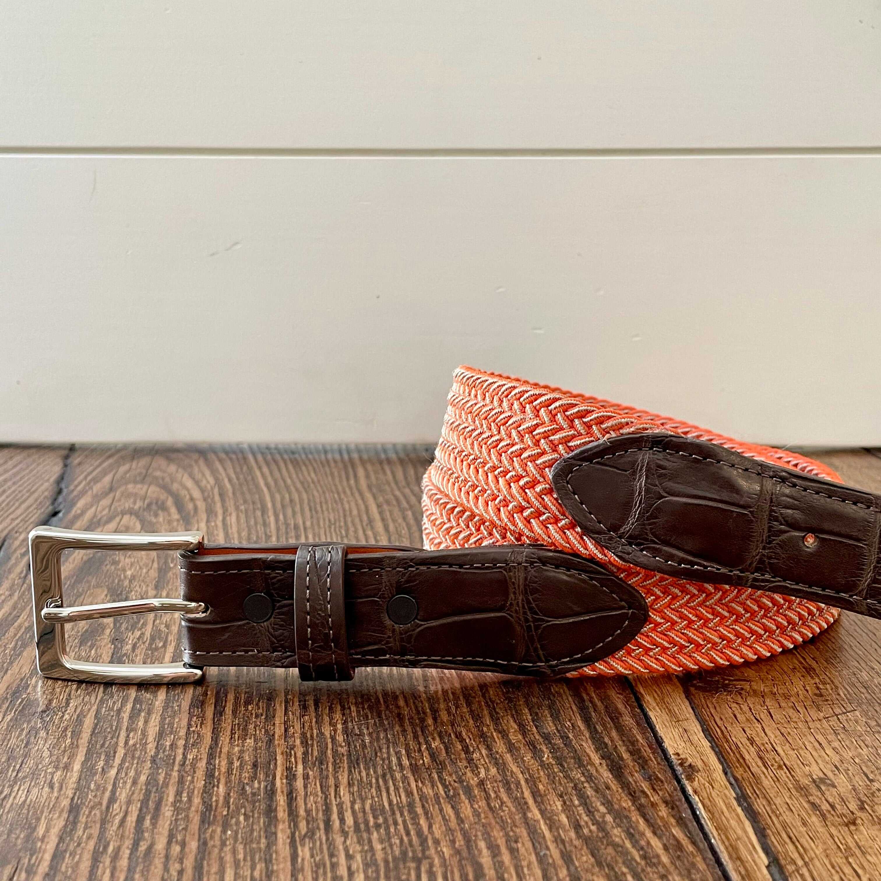 The Stretch Belt, Orange & White