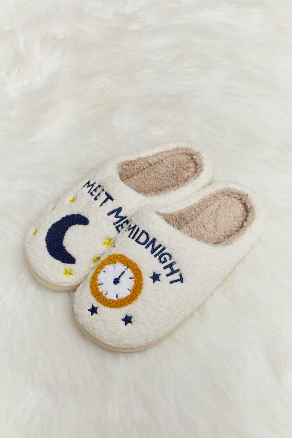 Melody Printed Plush Slide Slippers