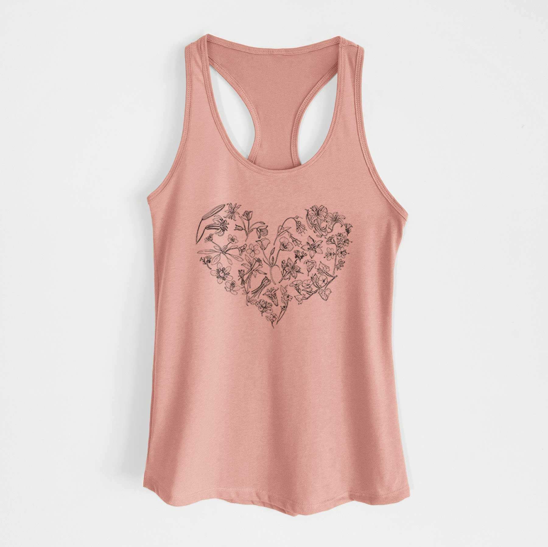 Heart Full of California Mountain Wildflowers - Women's Racerback Tanktop