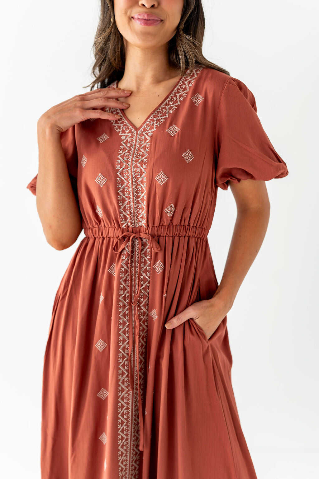 Colleen Embroidered Dress - Size 1X, 2X, & 3X Left