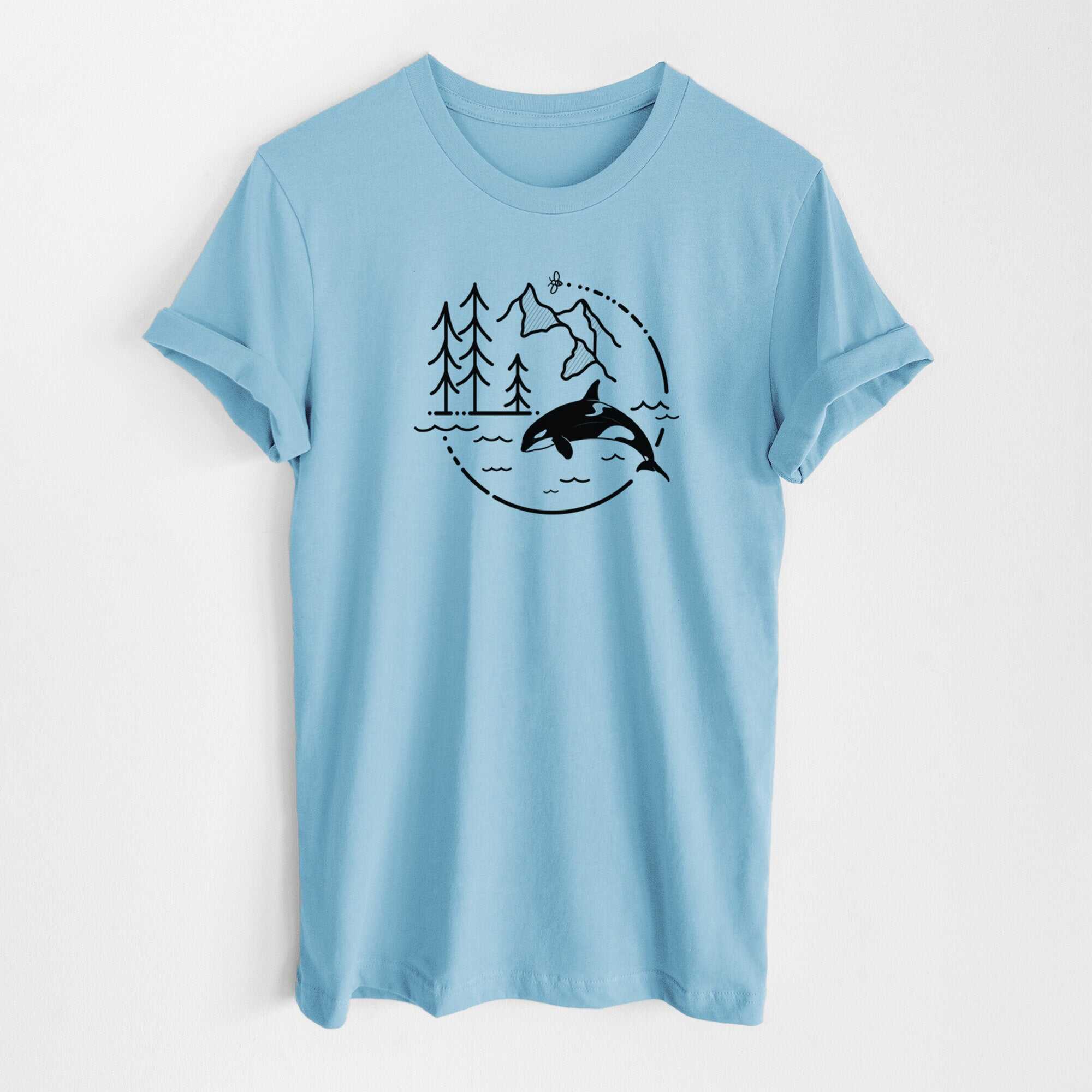 It's All Connected - Orca - Lightweight 100% Cotton Unisex Crewneck