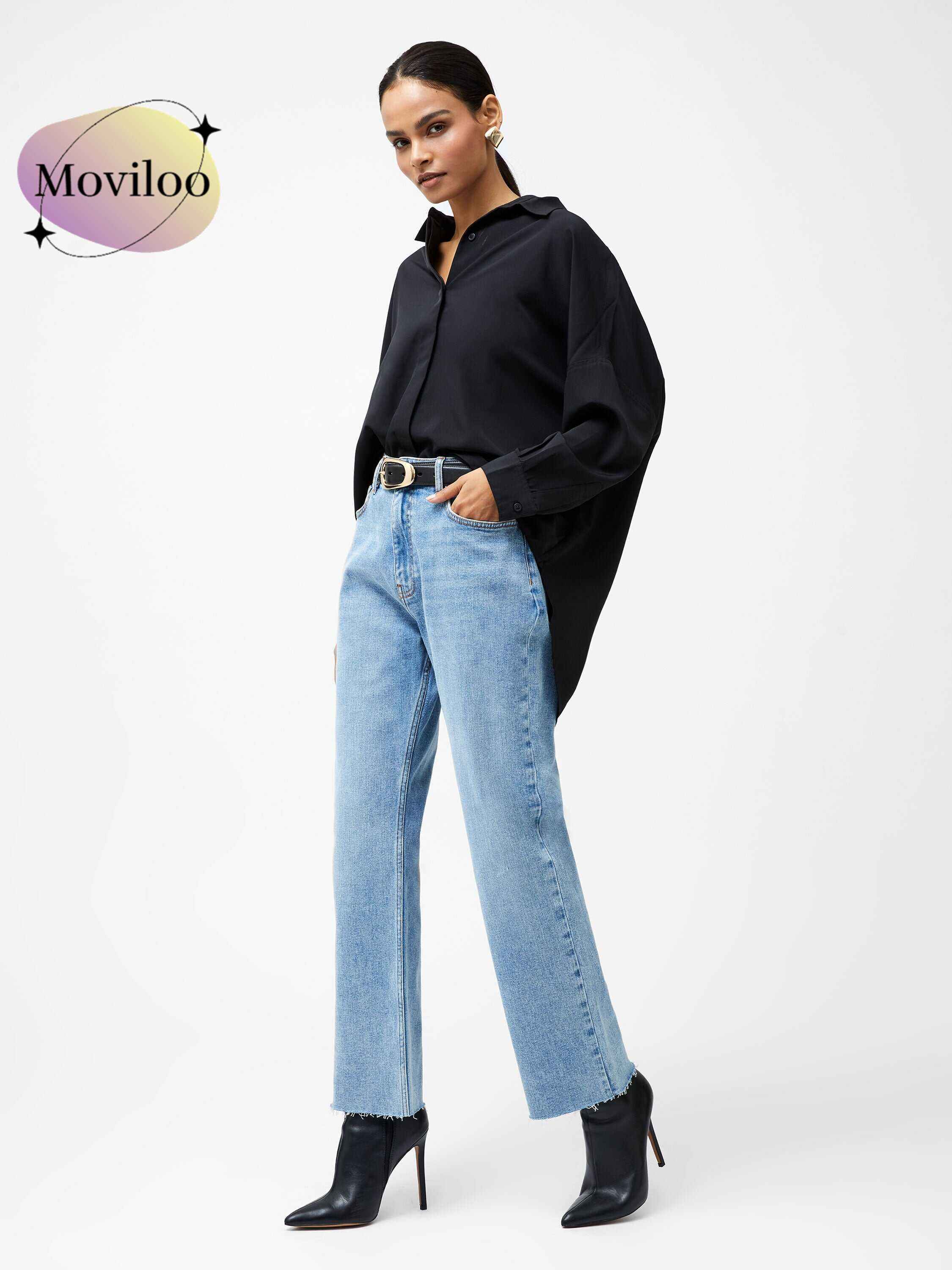 Elliot Denim Straight Leg Cropped Jeans 27 Inch