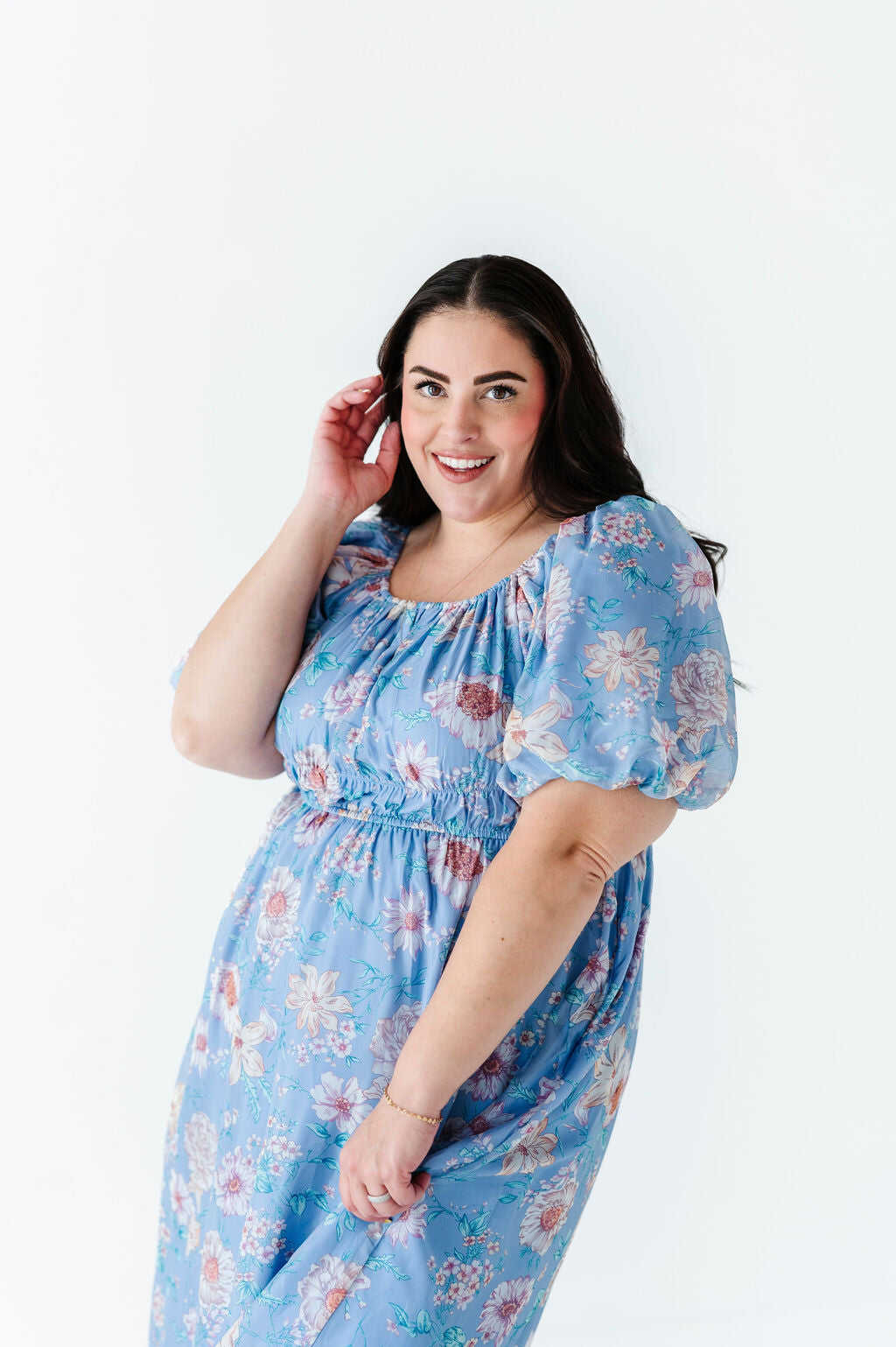 Greer Organza Dress in Blue - Size 2X Left