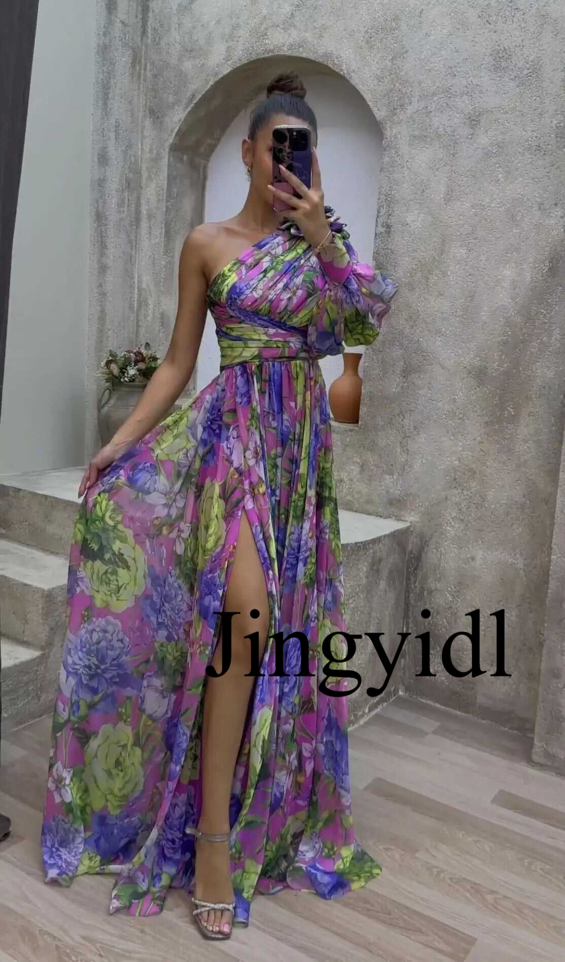 Jingyidl Floral dresses women's skirts